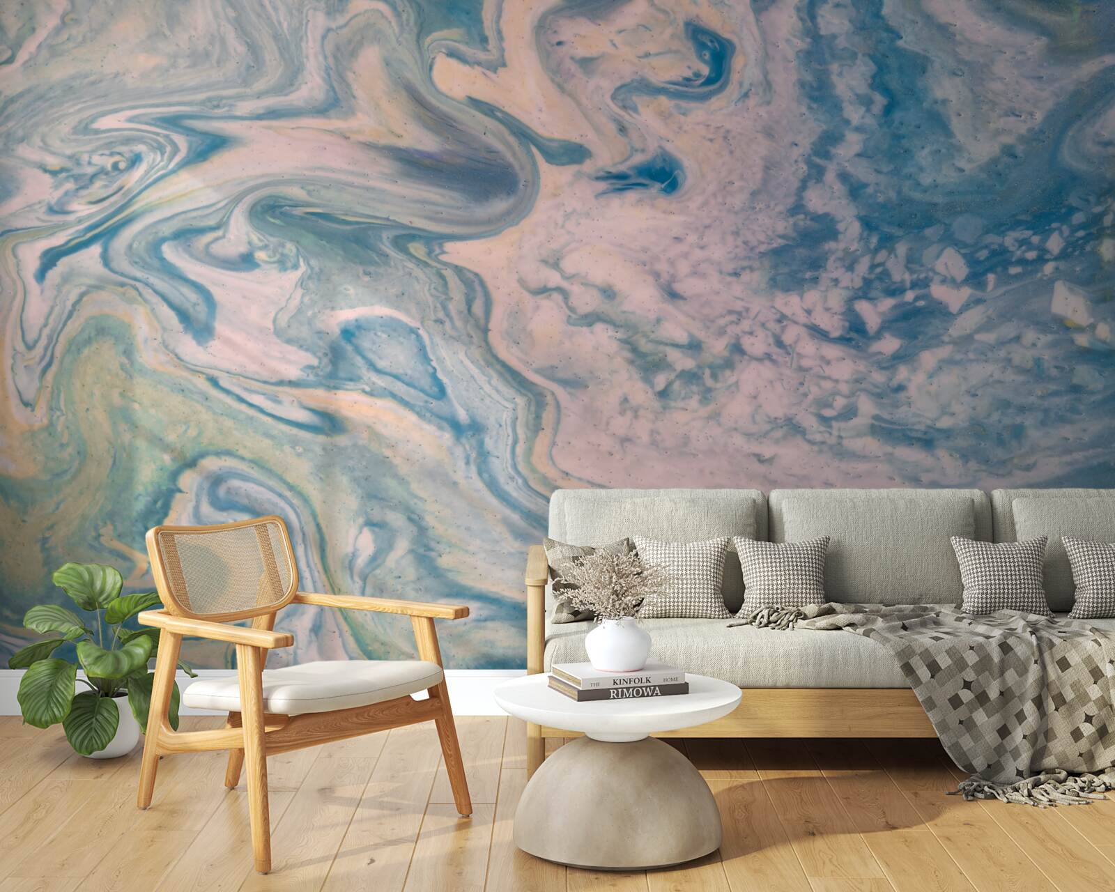 Fototapeta wielokolorowe abstrakcyjne linie podążające po gładkich trajektoriach