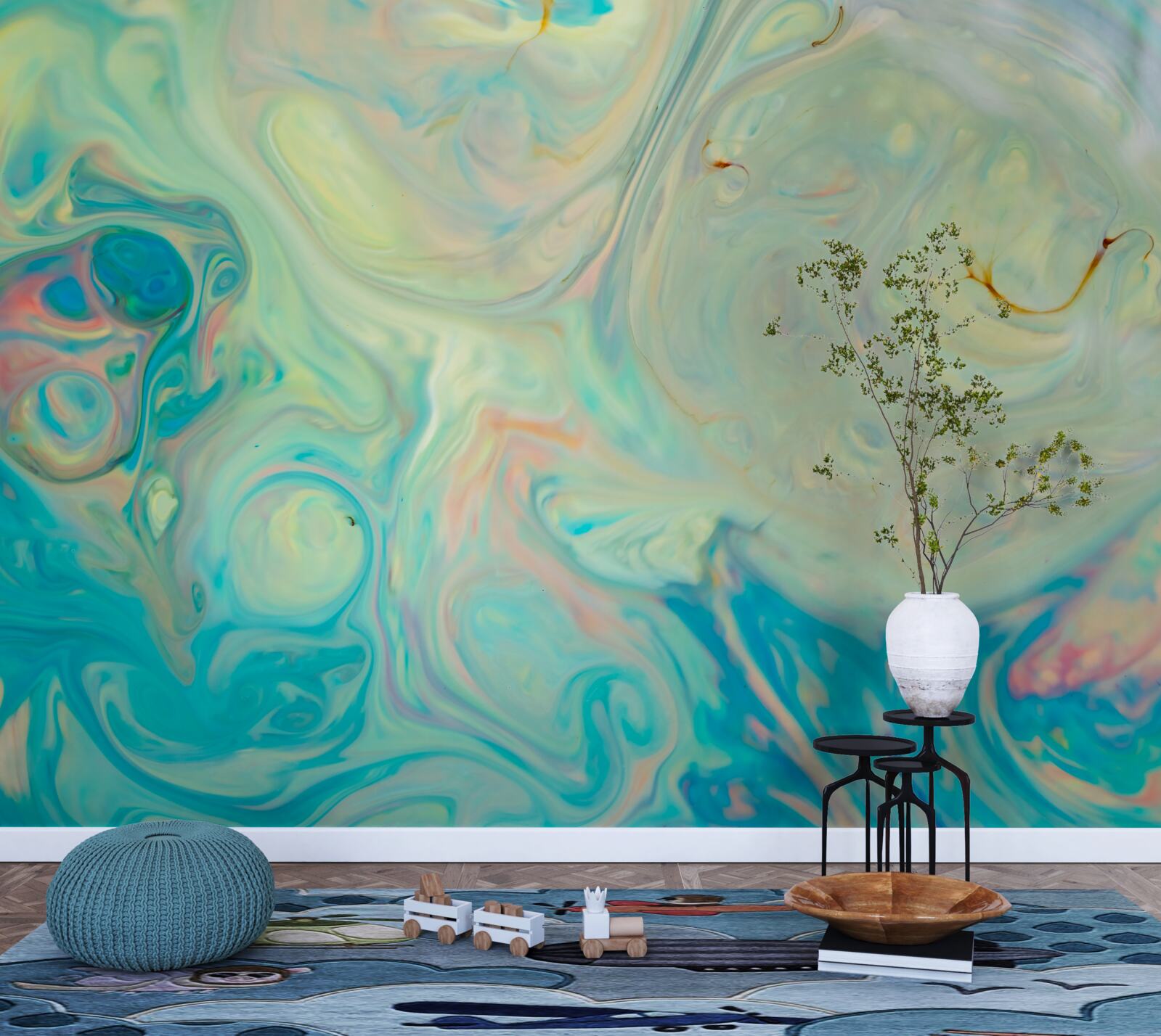 Fototapeta jasne turkusowe tło