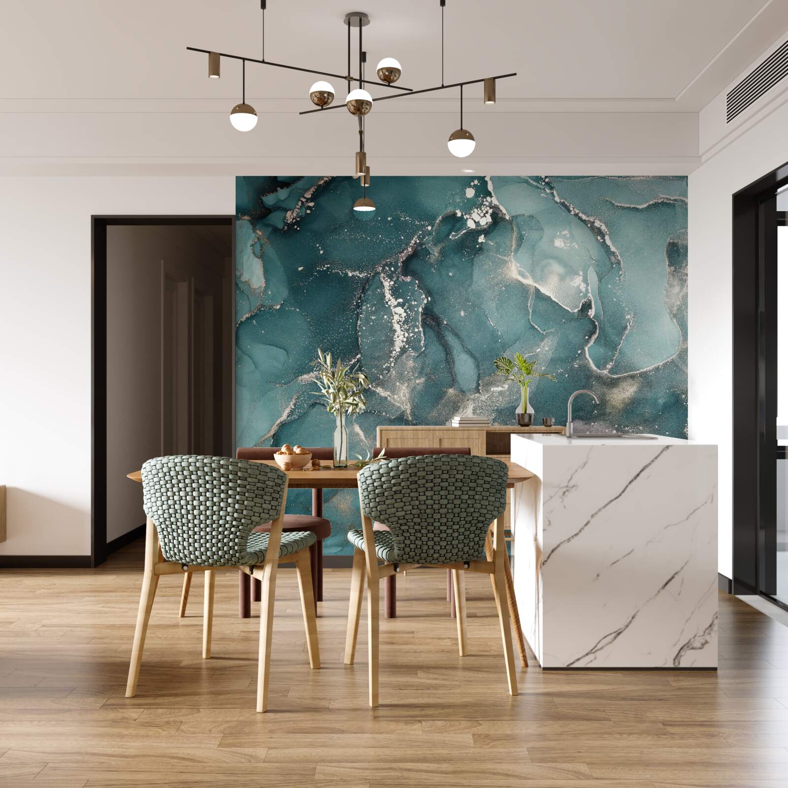 Fototapeta zielony płyn o ciemnym odcieniu