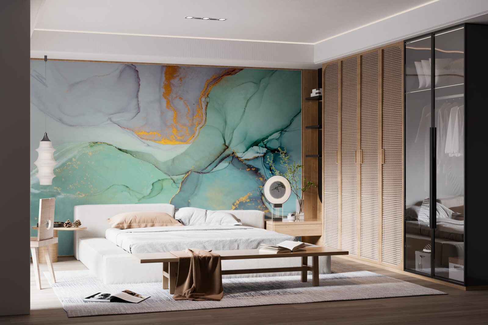 Fototapeta turkusowy odcień wzoru