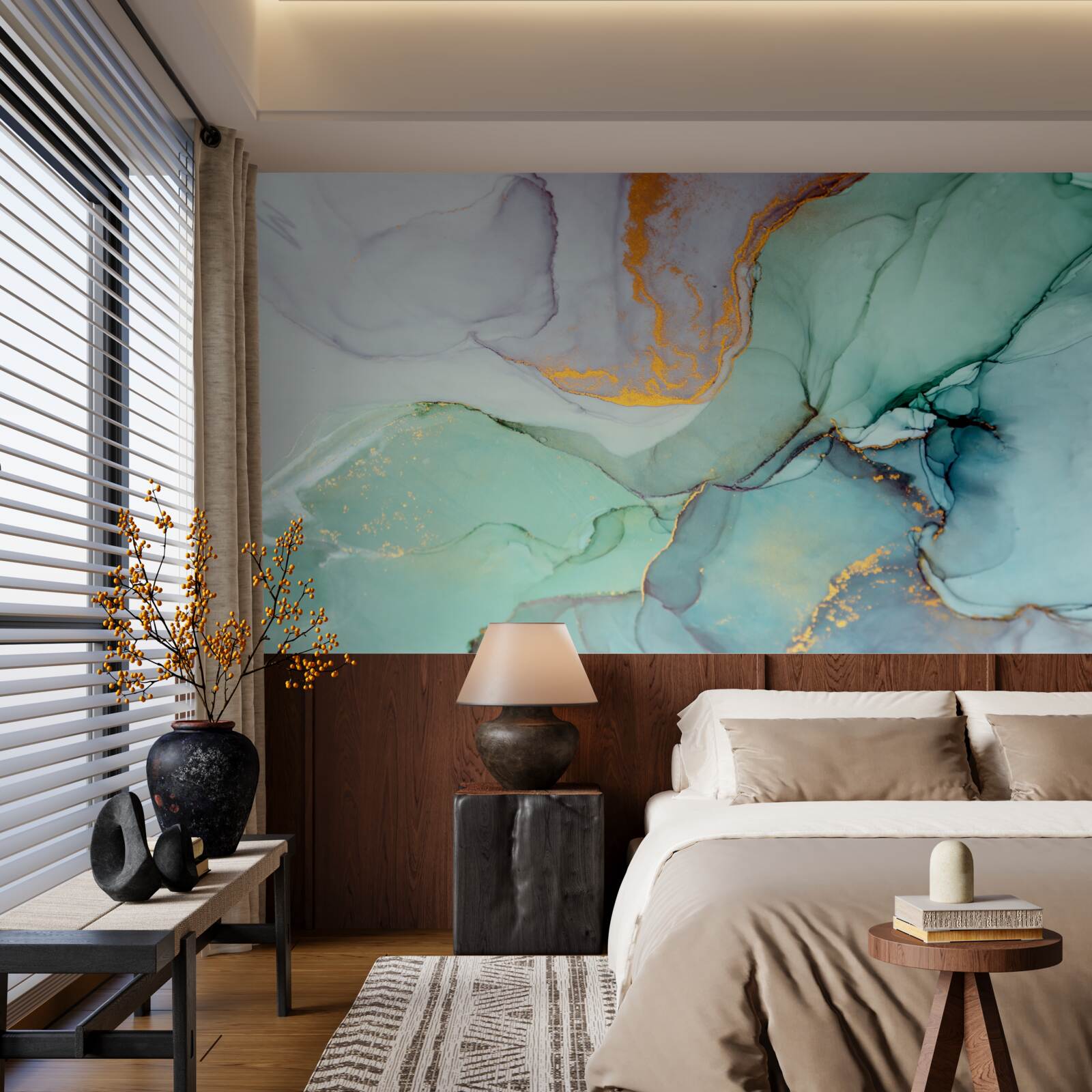 Fototapeta turkusowy odcień wzoru