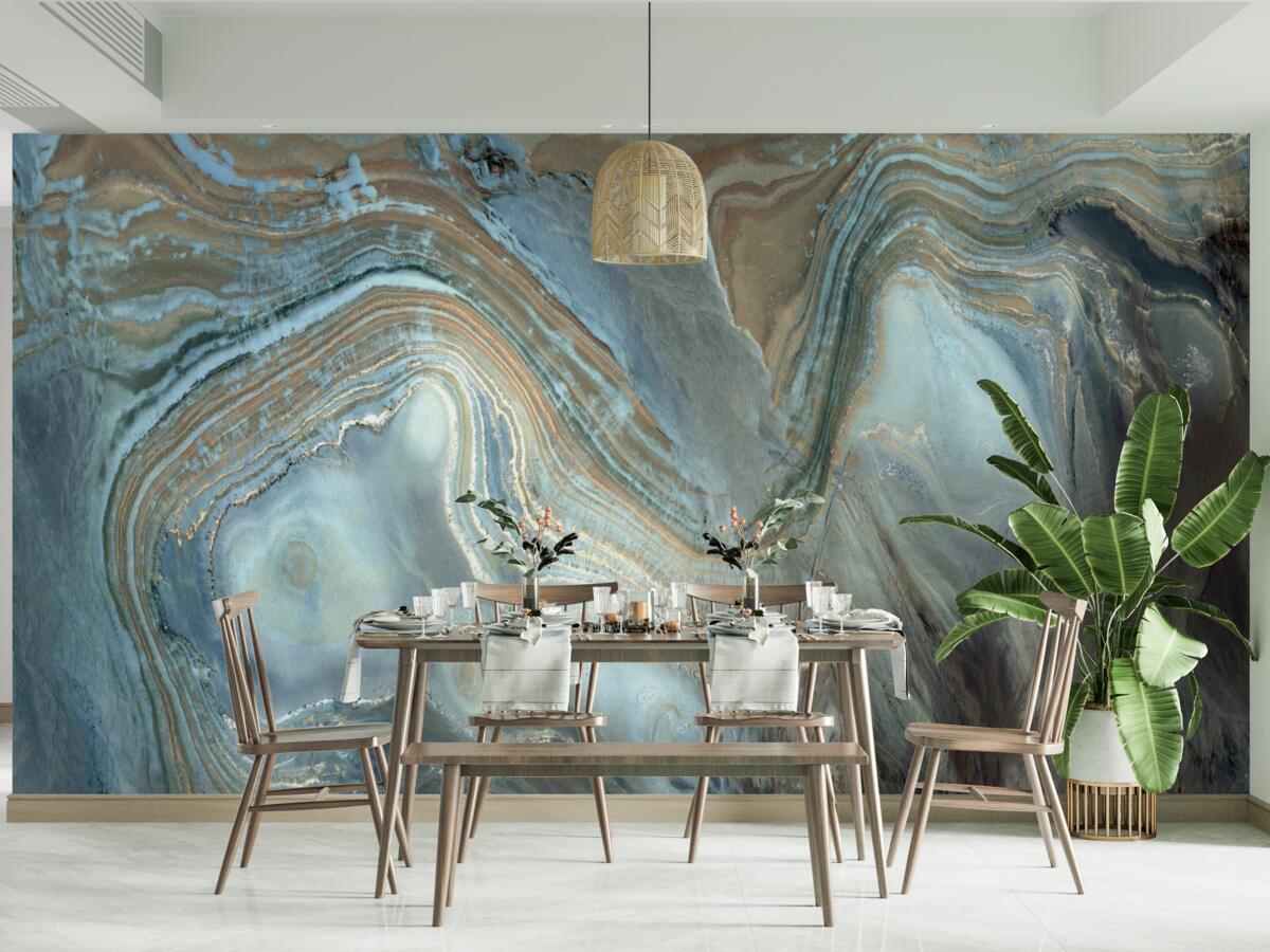 Fototapeta synteza niebieskiego topazu