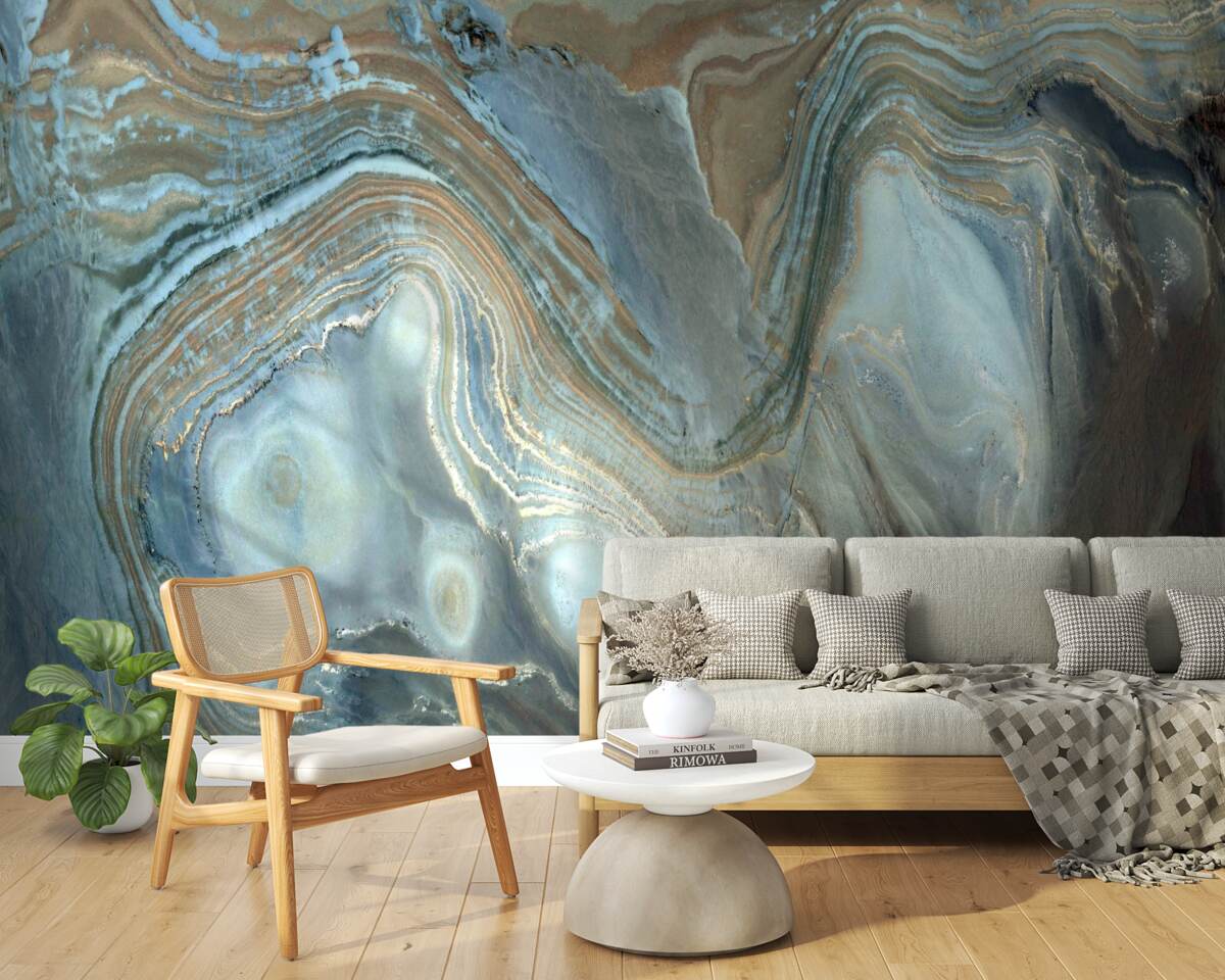 Fototapeta synteza niebieskiego topazu