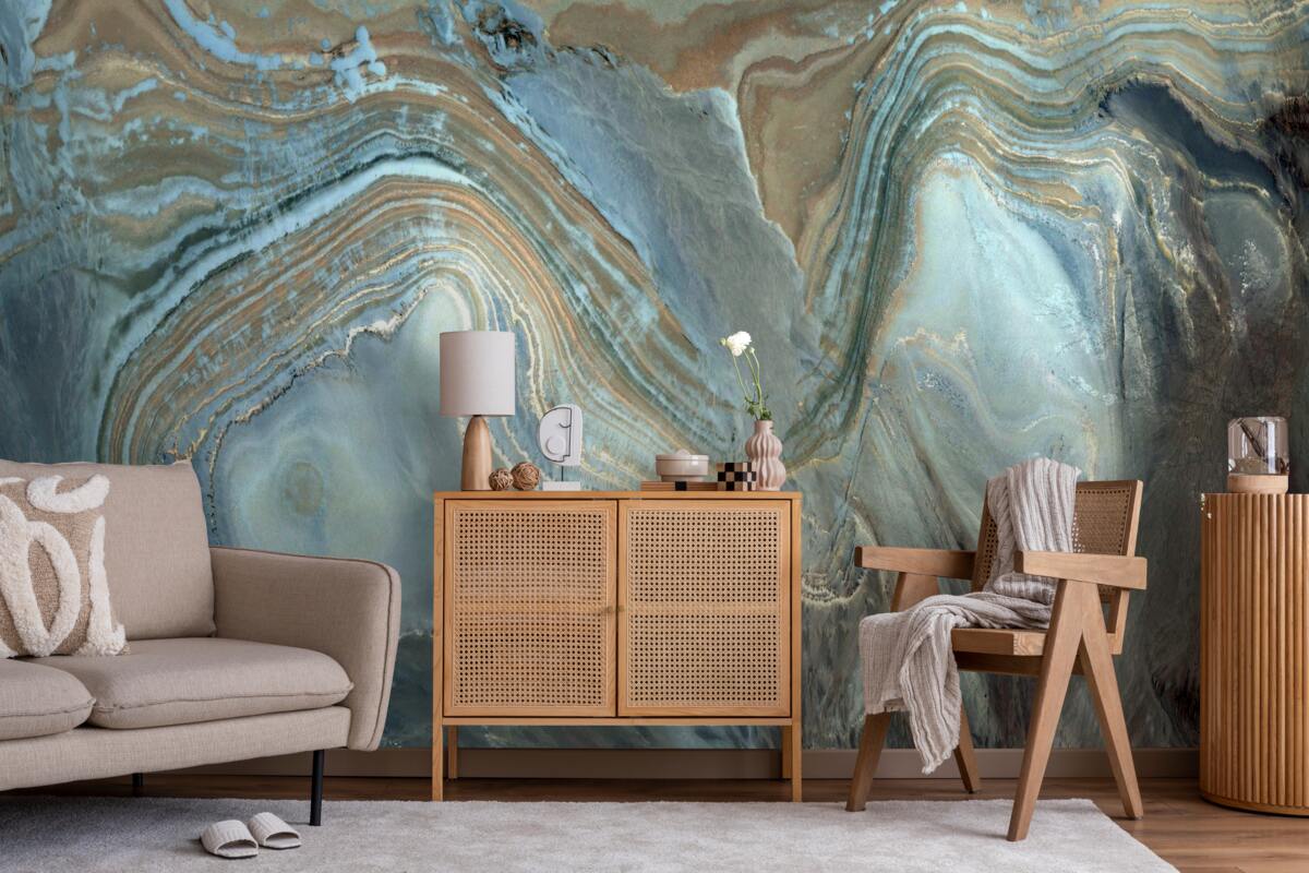 Fototapeta synteza niebieskiego topazu