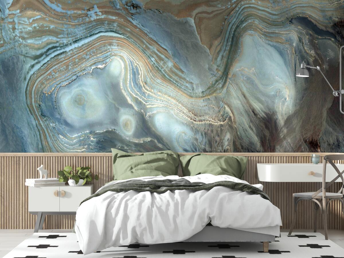 Fototapeta synteza niebieskiego topazu