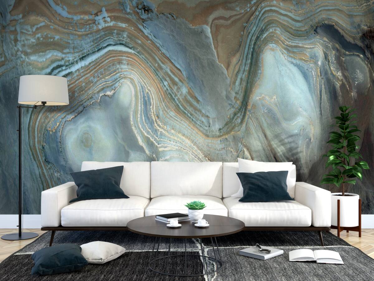 Fototapeta synteza niebieskiego topazu