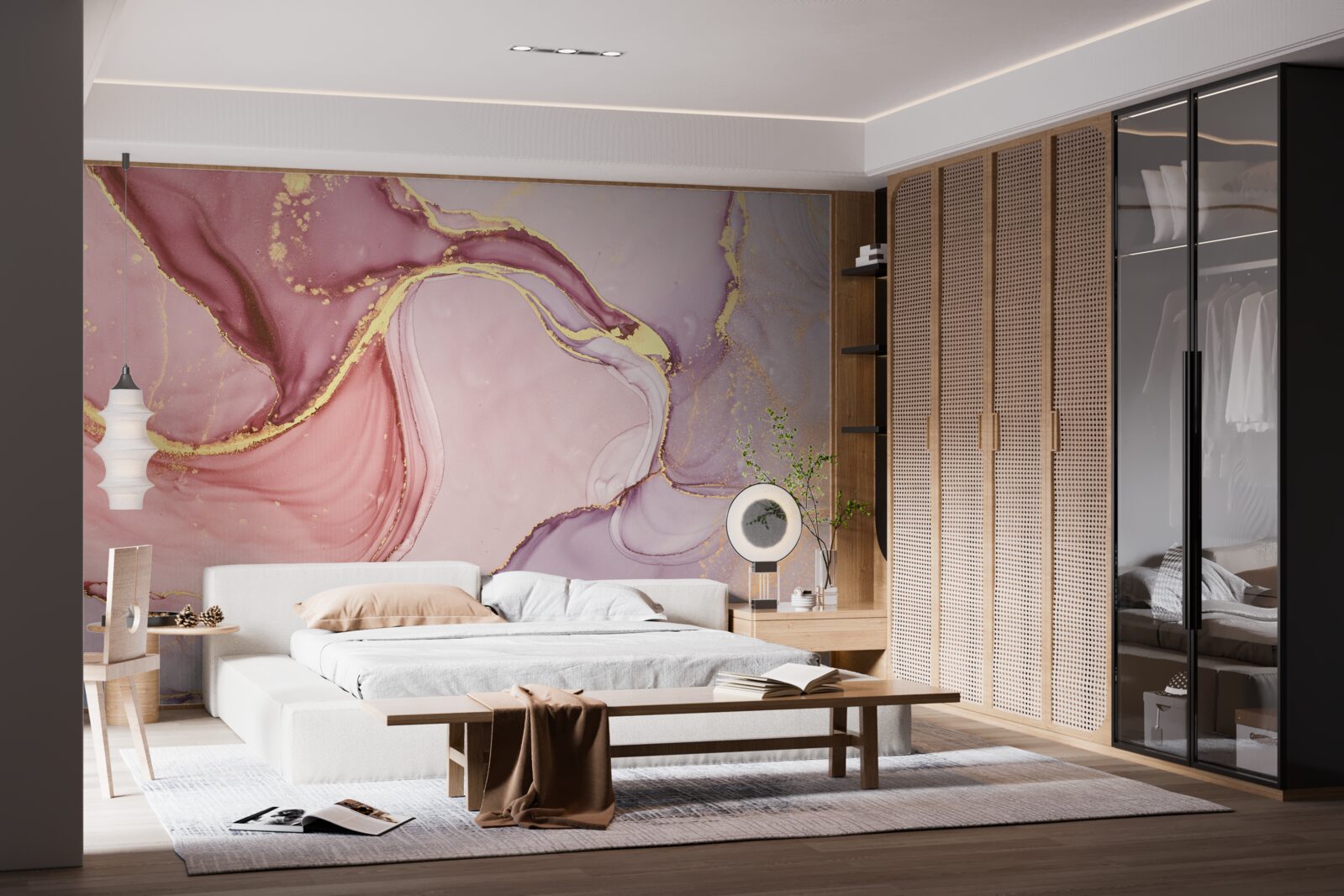 Fototapeta delikatny płyn w odcieniu różowego fioletu