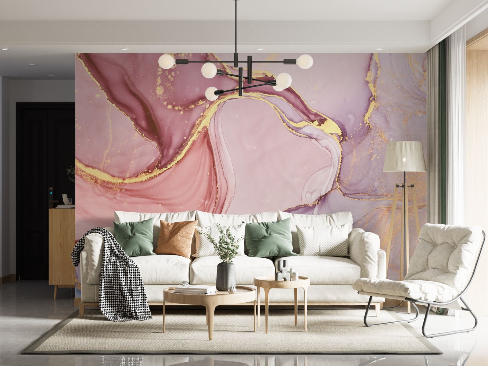 Fototapeta delikatny płyn w odcieniu różowego fioletu