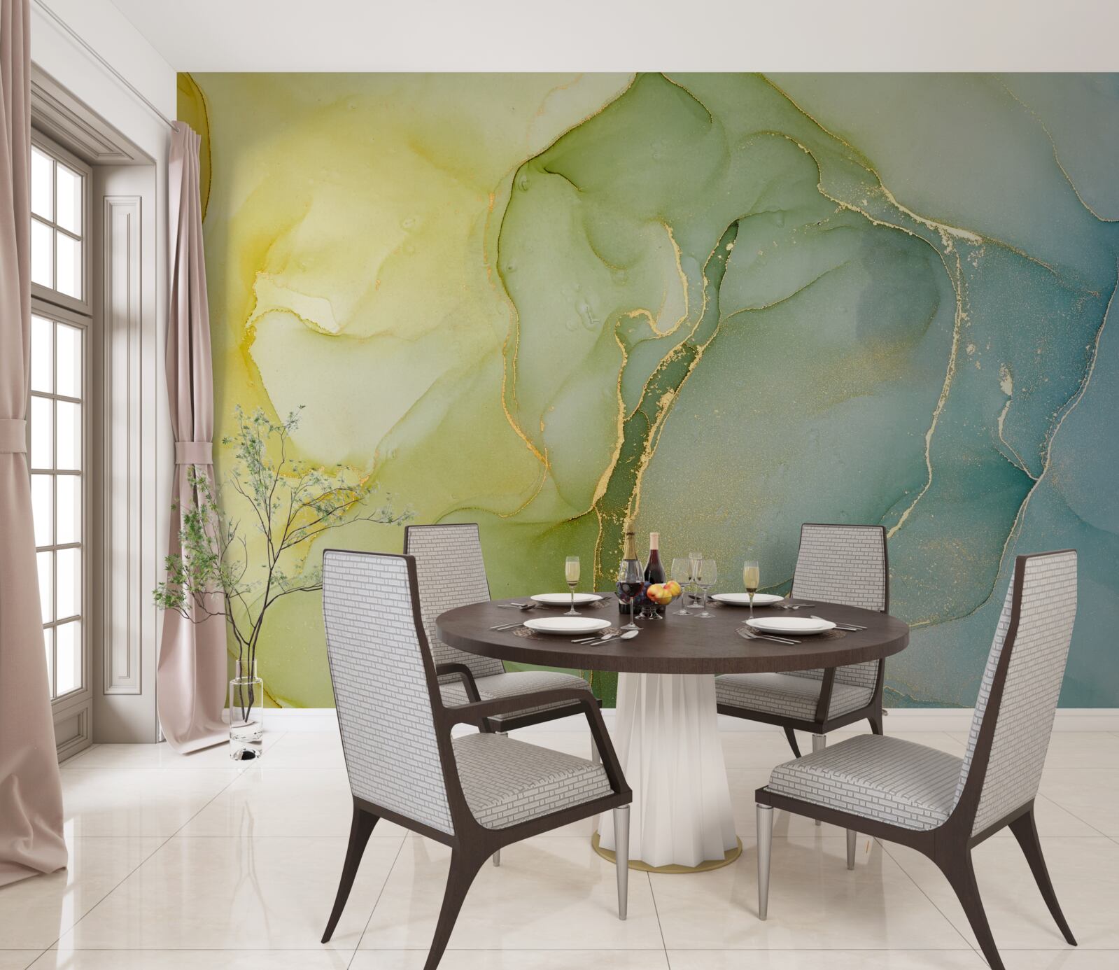 Fototapeta marmurowe tło w miętowych odcieniach