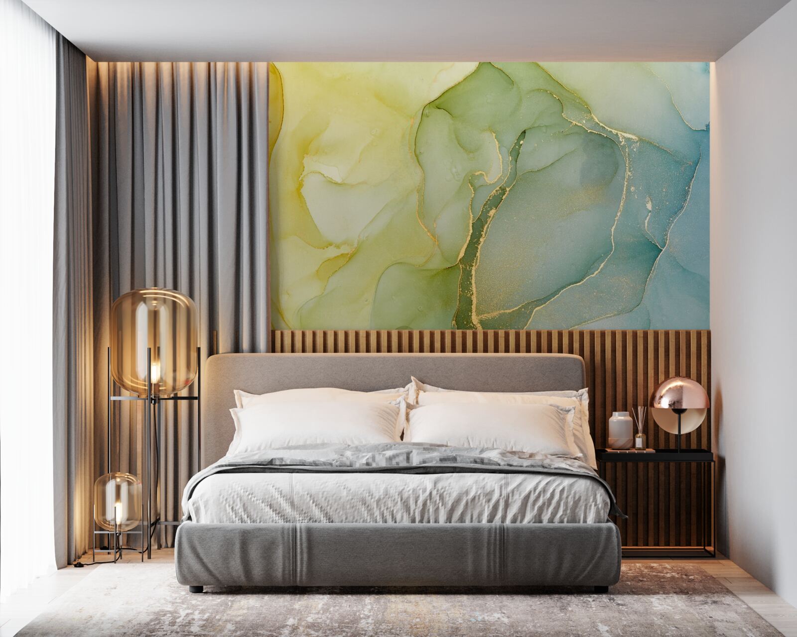 Fototapeta marmurowe tło w miętowych odcieniach