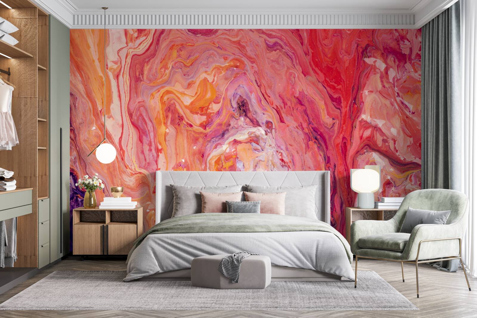 Fototapeta kolorowe przepływy gradientowe