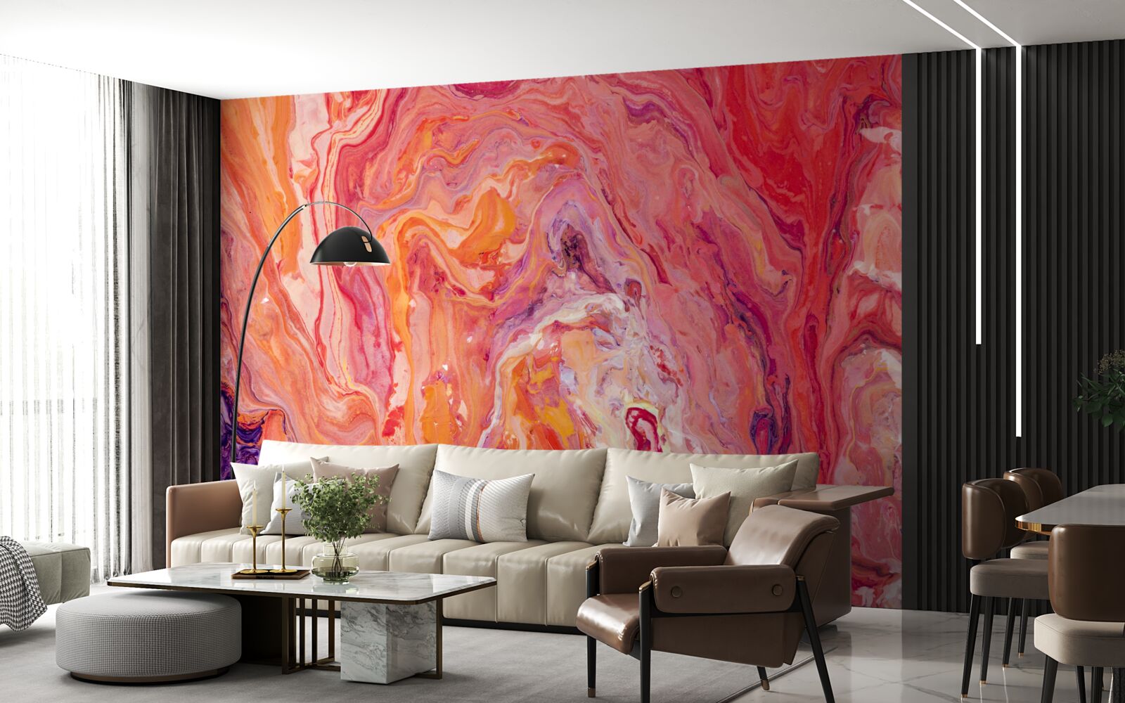 Fototapeta kolorowe przepływy gradientowe