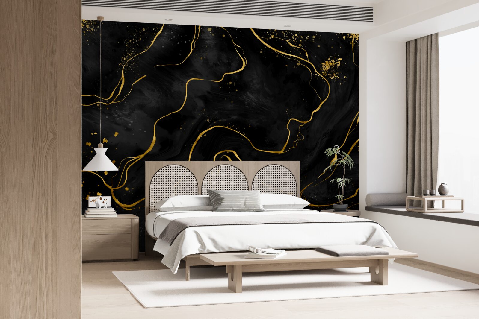 Fototapeta marmurowe tło w odcieniach czerni i złota