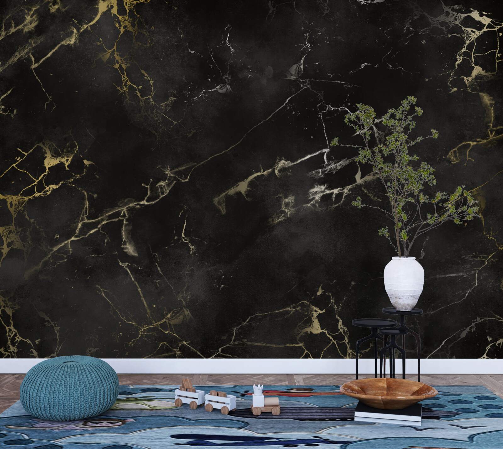 Fototapeta wzór czarnego marmuru