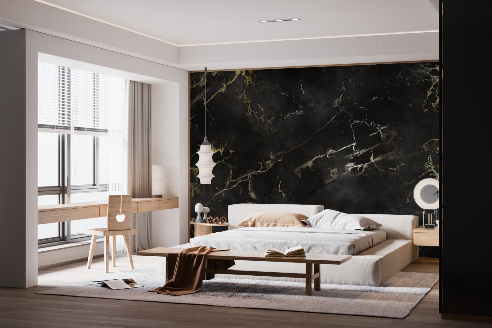 Fototapeta wzór czarnego marmuru