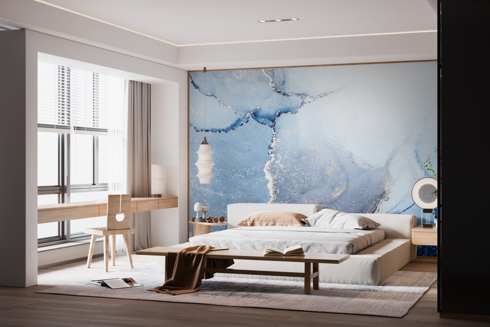 Fototapeta abstrakcyjne tło w delikatnych odcieniach błękitu