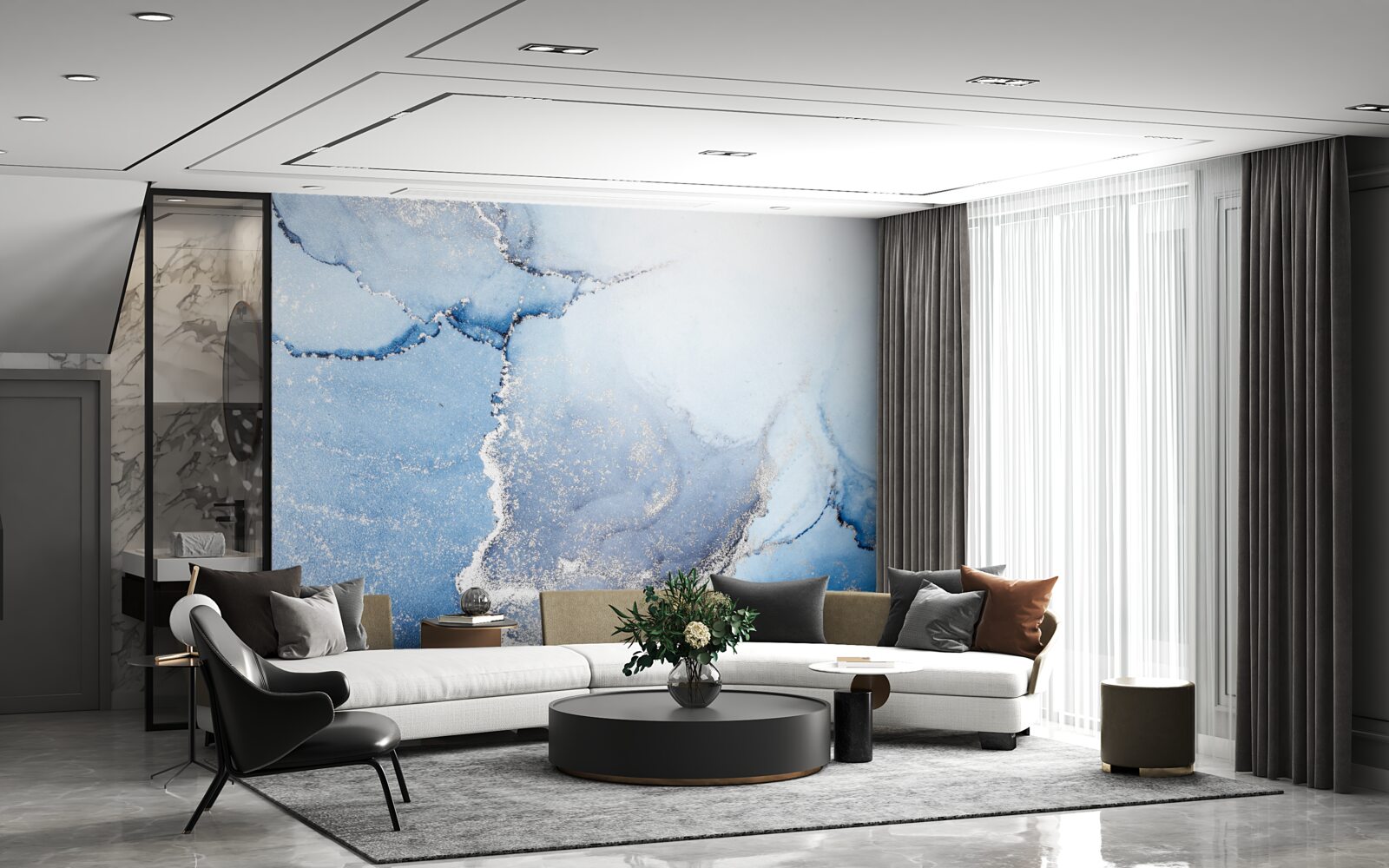 Fototapeta abstrakcyjne tło w delikatnych odcieniach błękitu