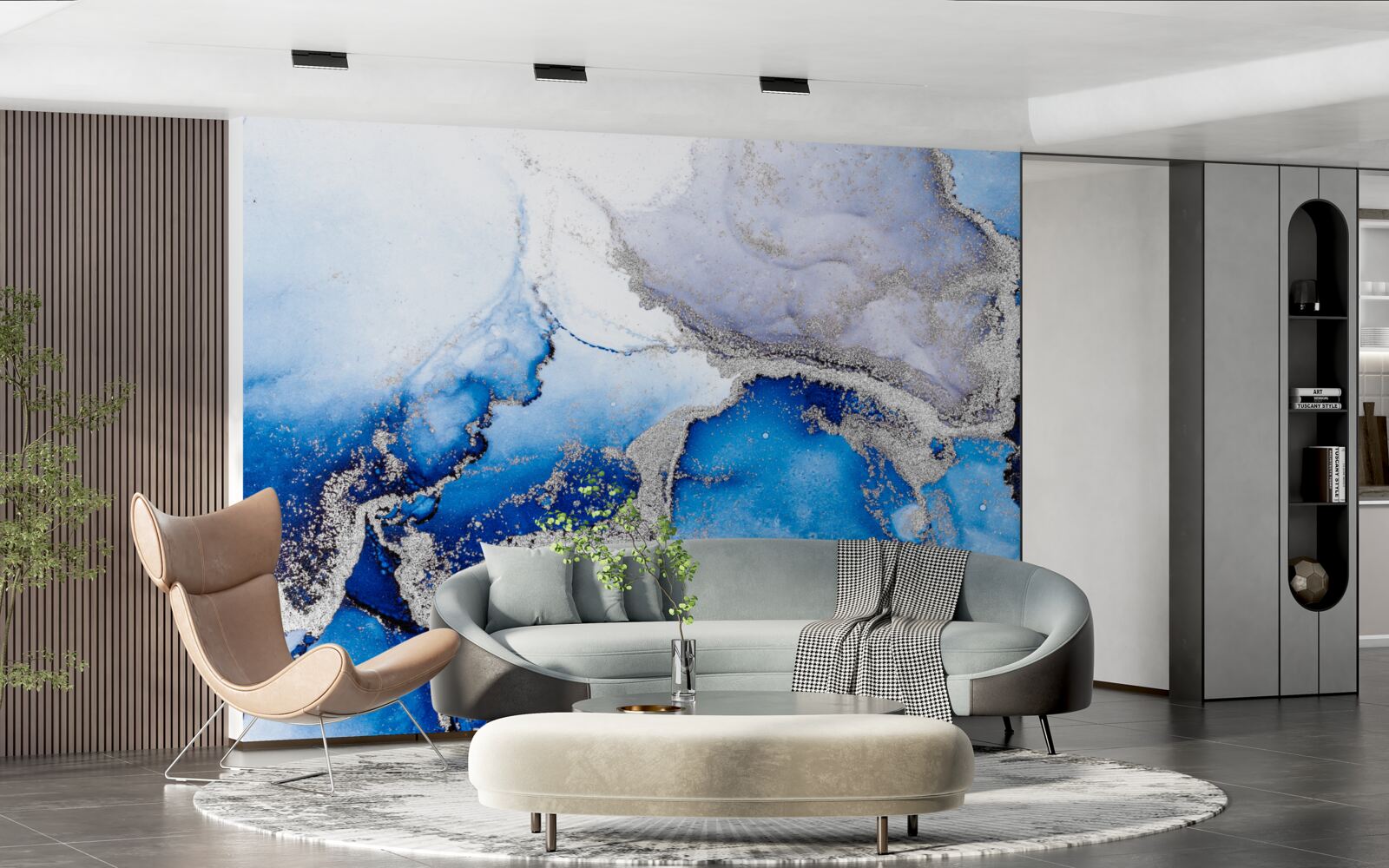 Fototapeta ekstrawaganckie abstrakcyjne tło w niebieskim odcieniu