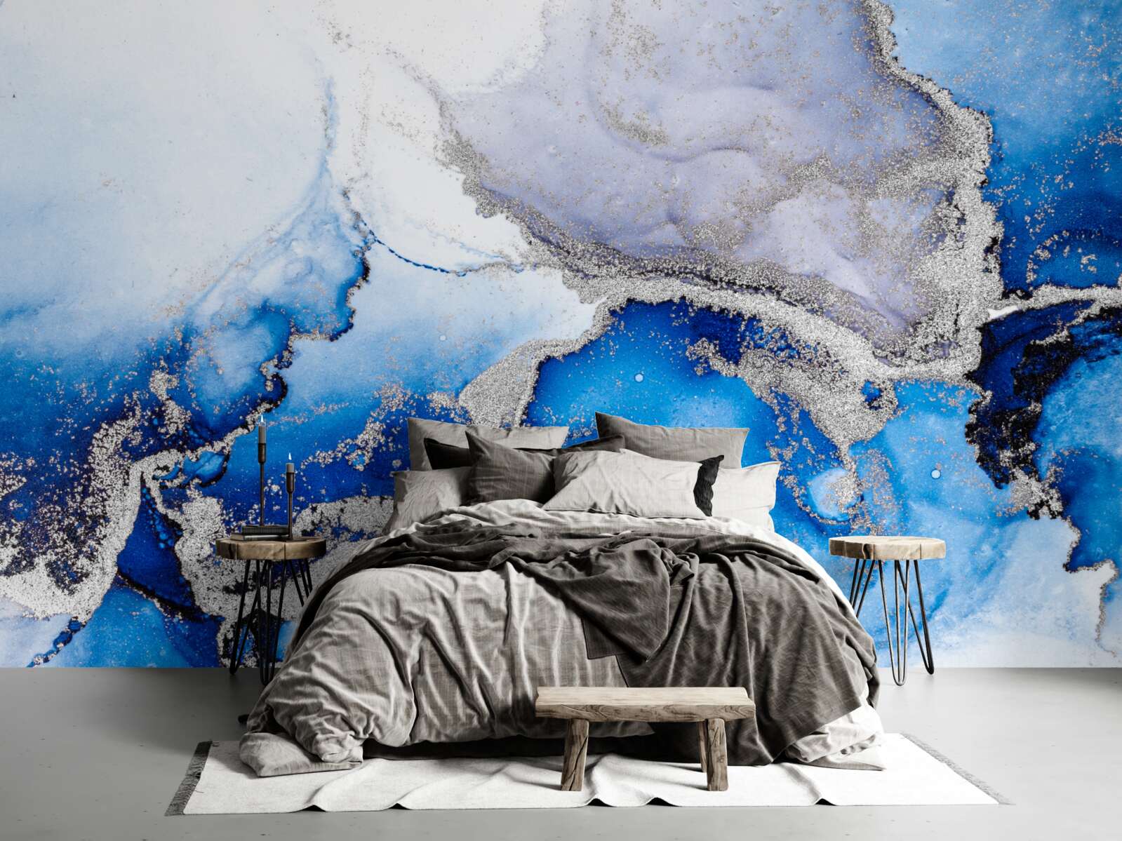 Fototapeta ekstrawaganckie abstrakcyjne tło w niebieskim odcieniu