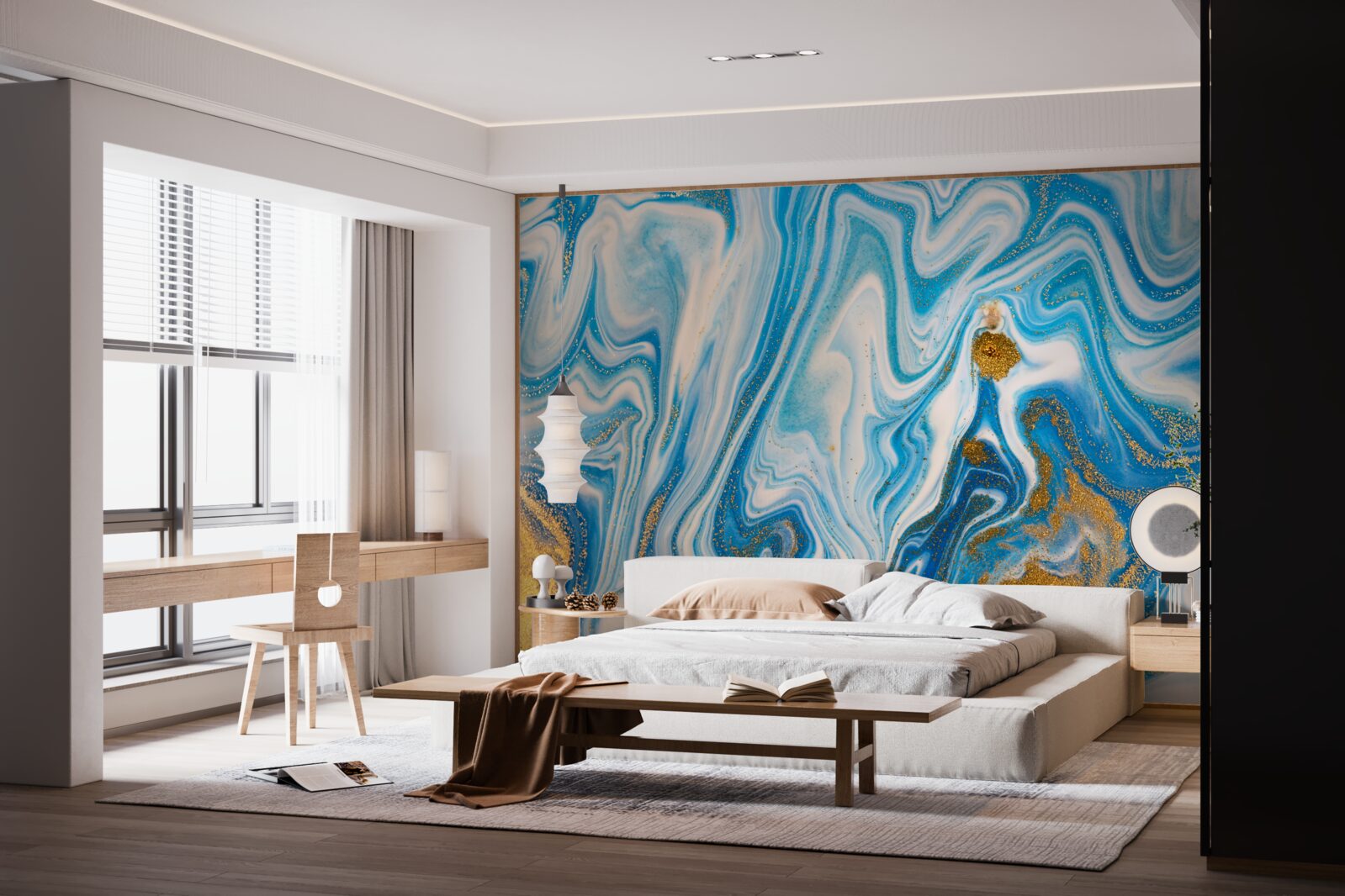 Fototapeta niebieski piasek w abstrakcyjnej formie