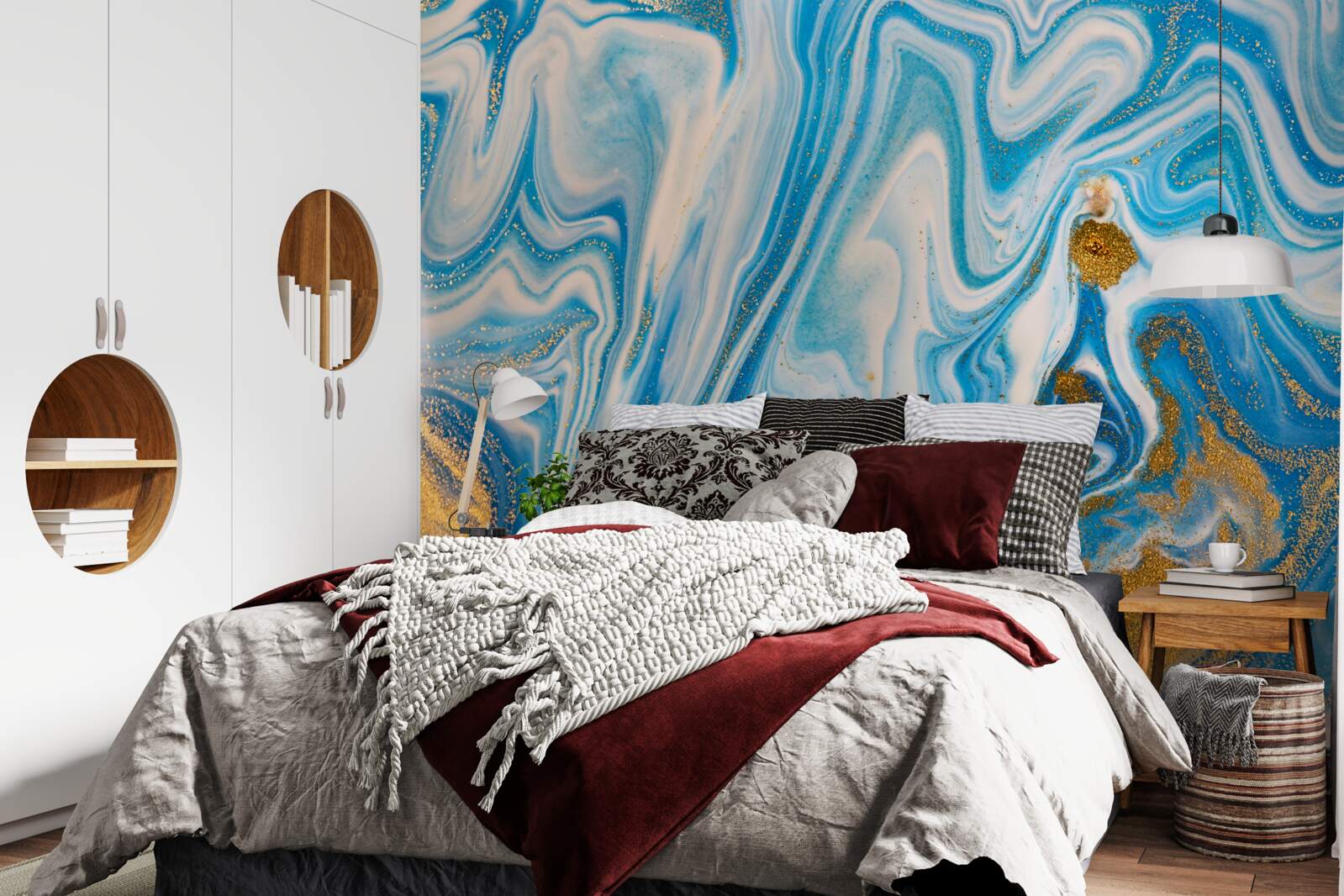 Fototapeta niebieski piasek w abstrakcyjnej formie