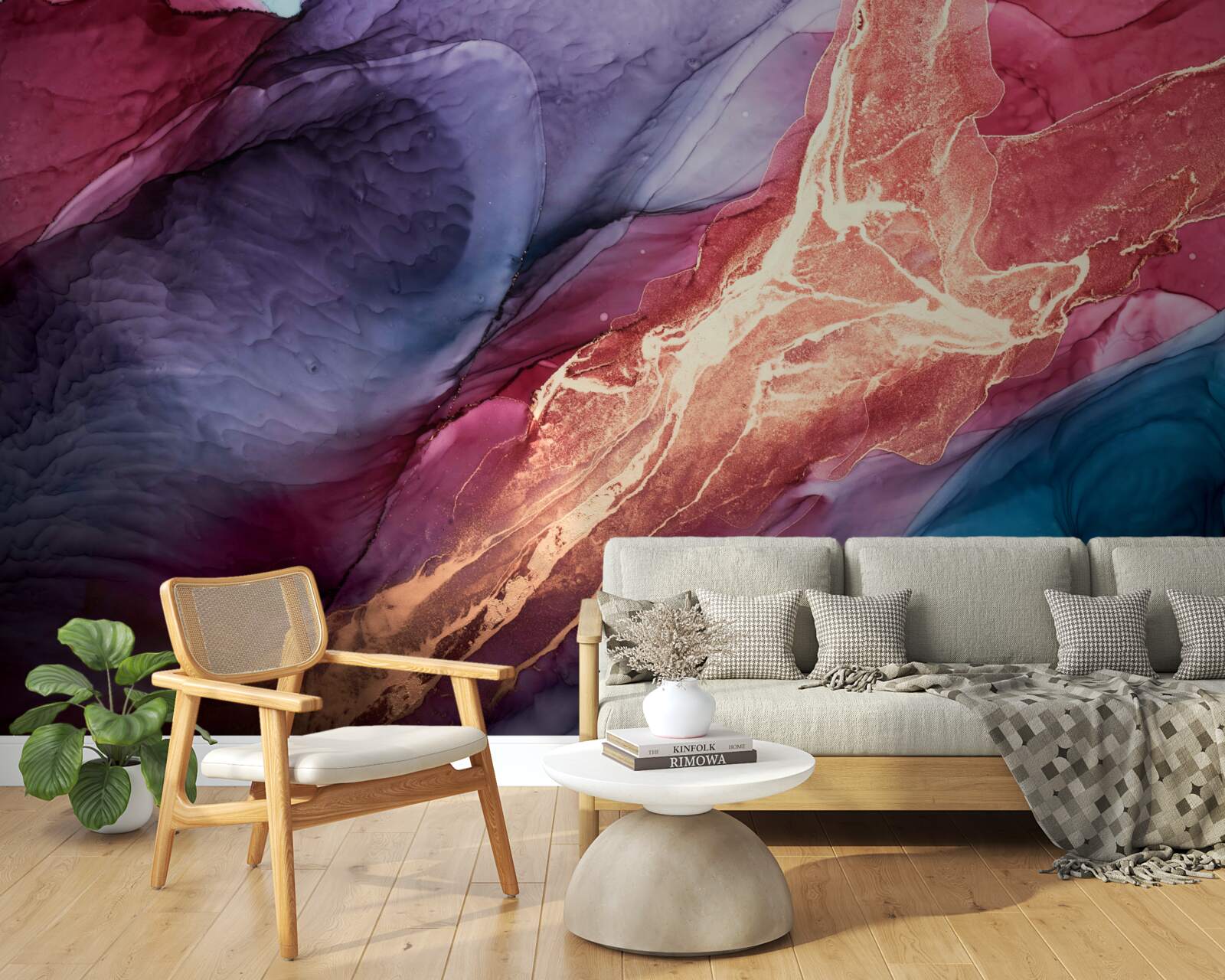 Fototapeta jasno zabarwiony dym