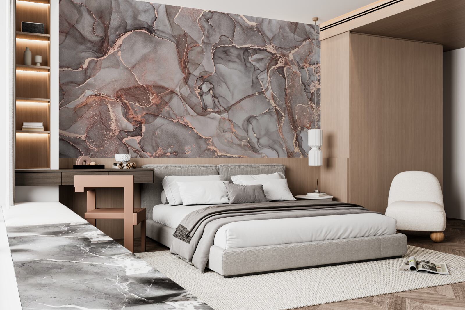 Fototapeta mokry srebrzysty płyn