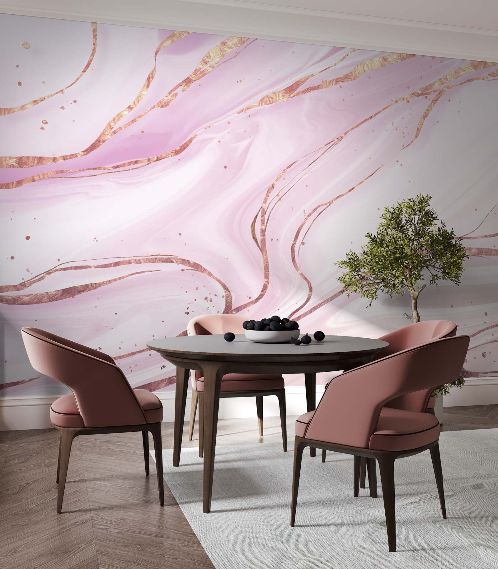 Fototapeta marmur w różowym przykurzonym odcieniu