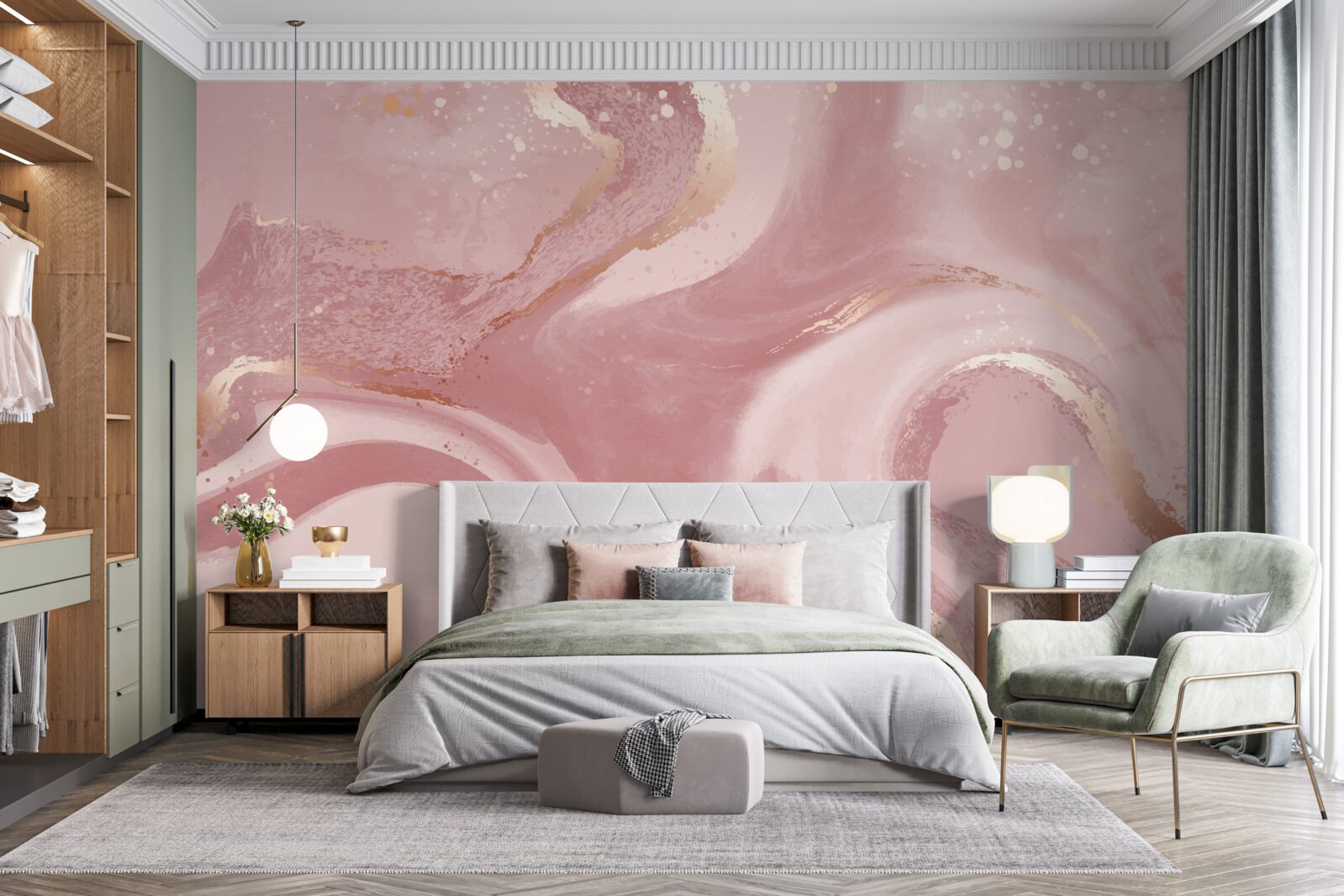 Fototapeta niejednoznaczny, przykurzony odcień różu