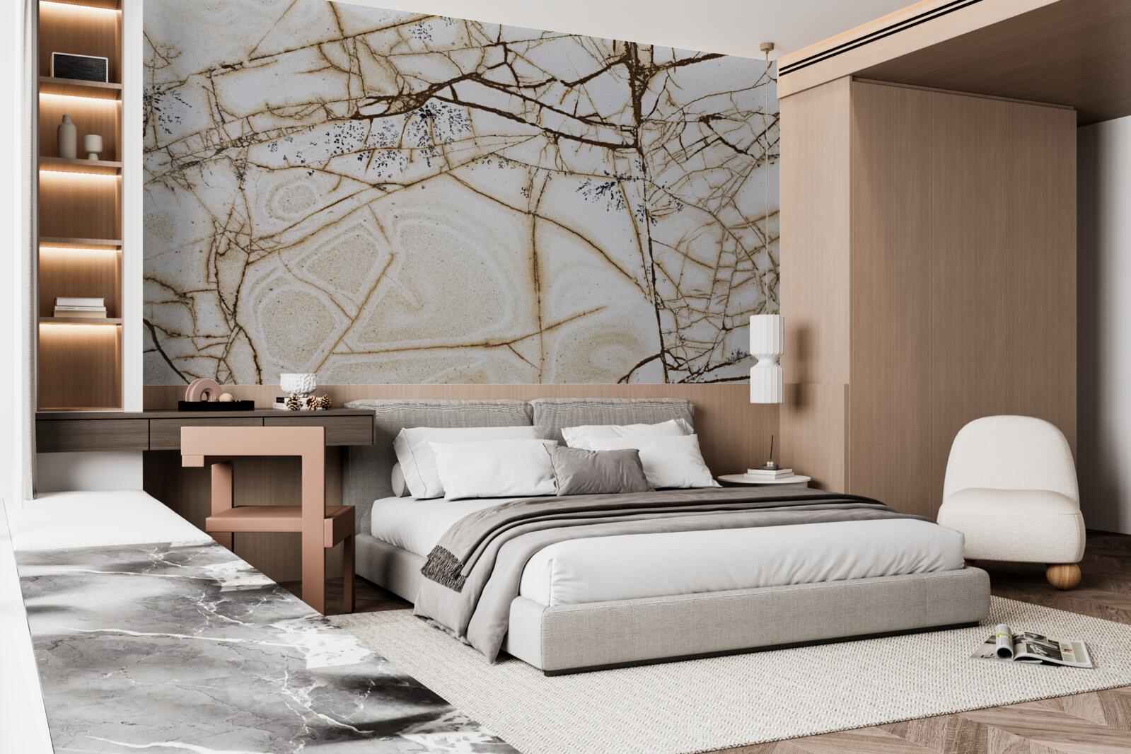 Fototapeta tło z popękanym jasnym marmurem