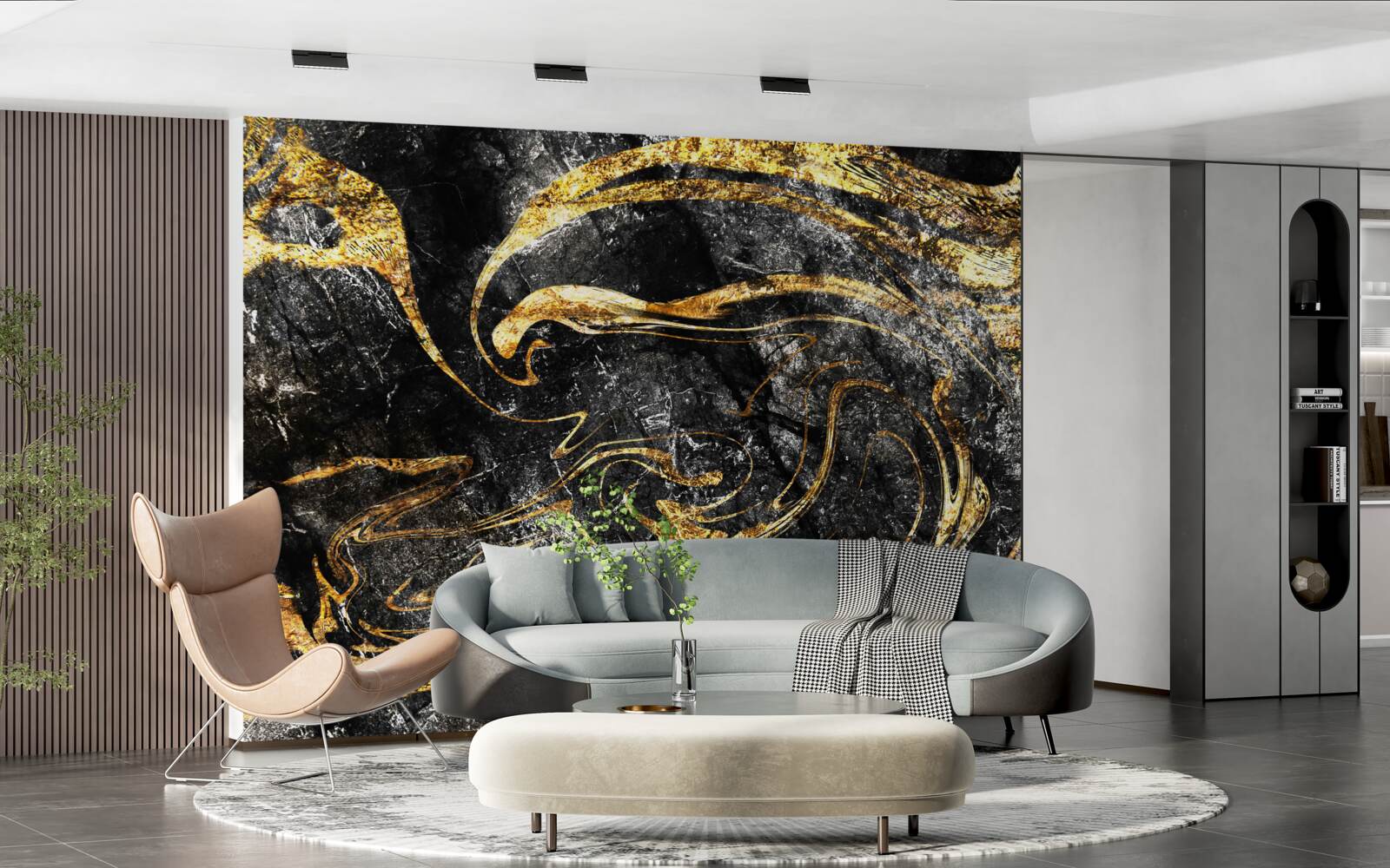 Fototapeta tekstura marmuru z czarnego złota o doskonałej jakości