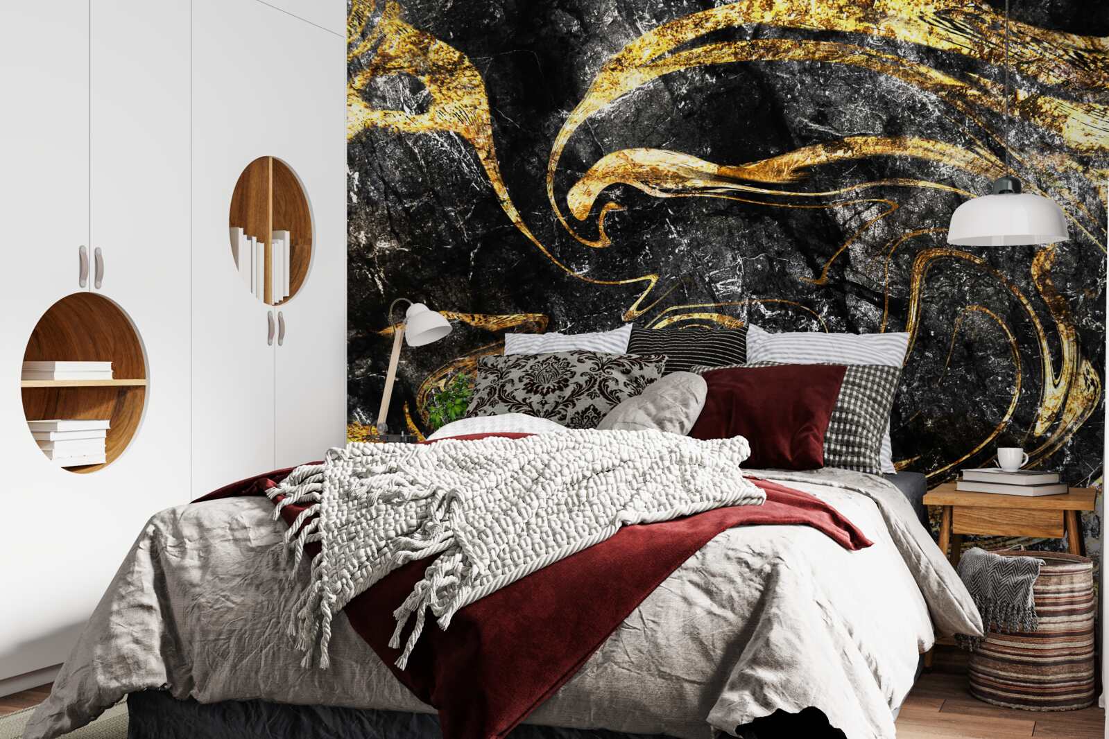 Fototapeta tekstura marmuru z czarnego złota o doskonałej jakości