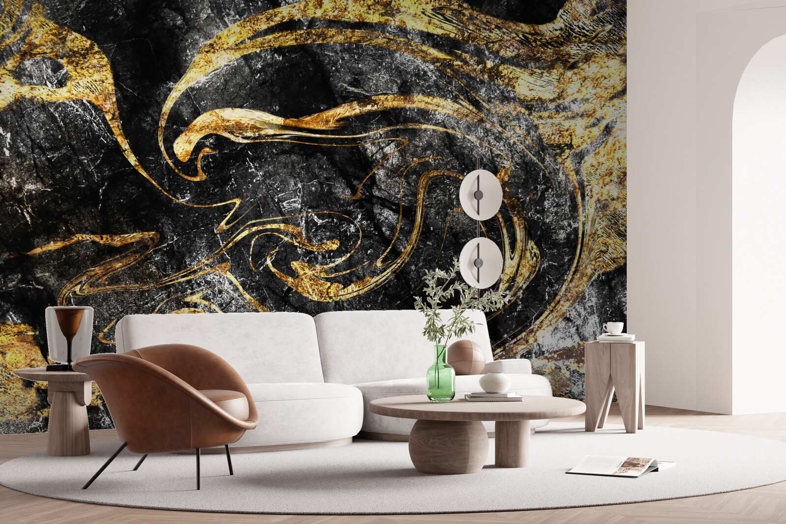 Fototapeta tekstura marmuru z czarnego złota o doskonałej jakości