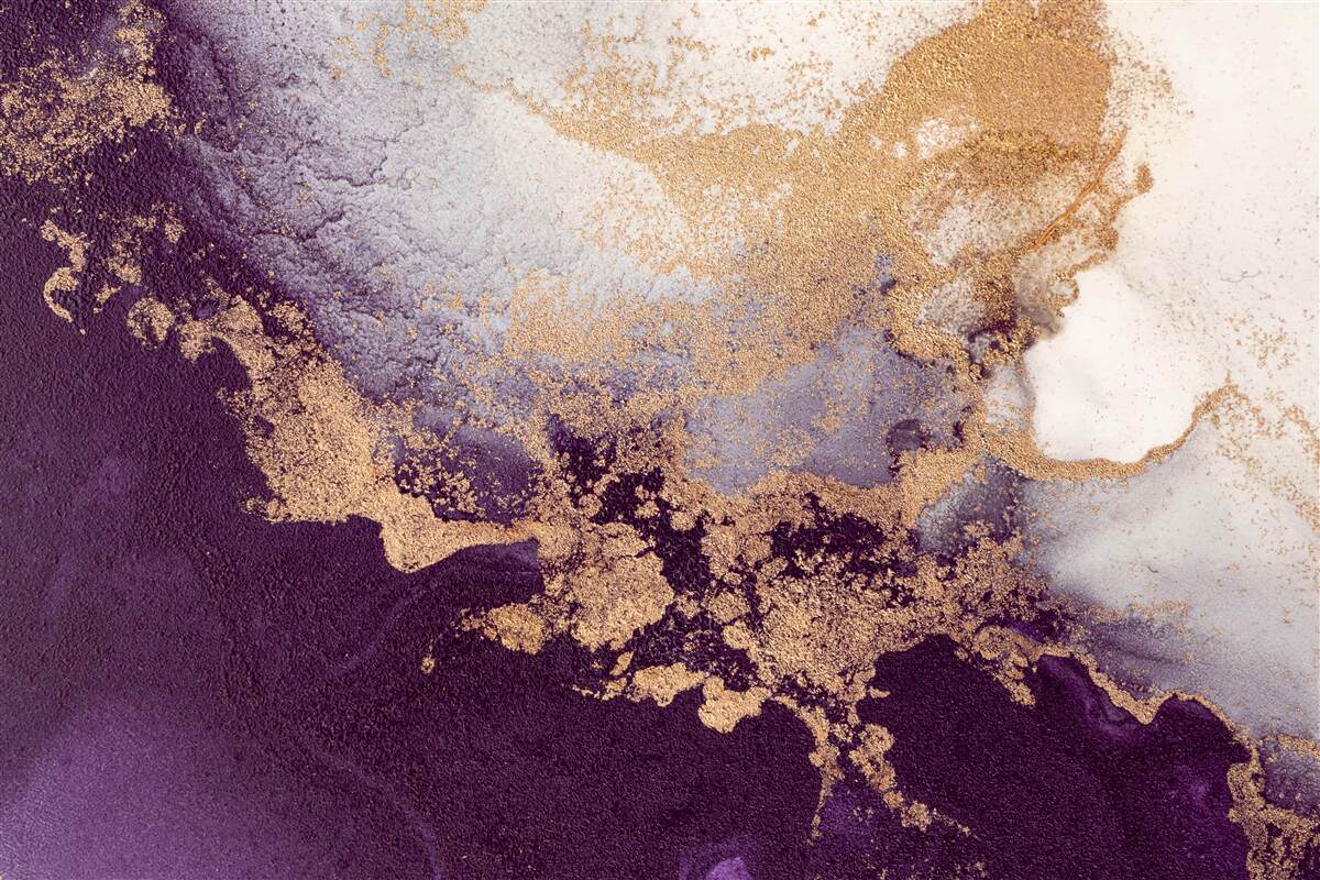 Fototapeta złoty i fioletowy obraz