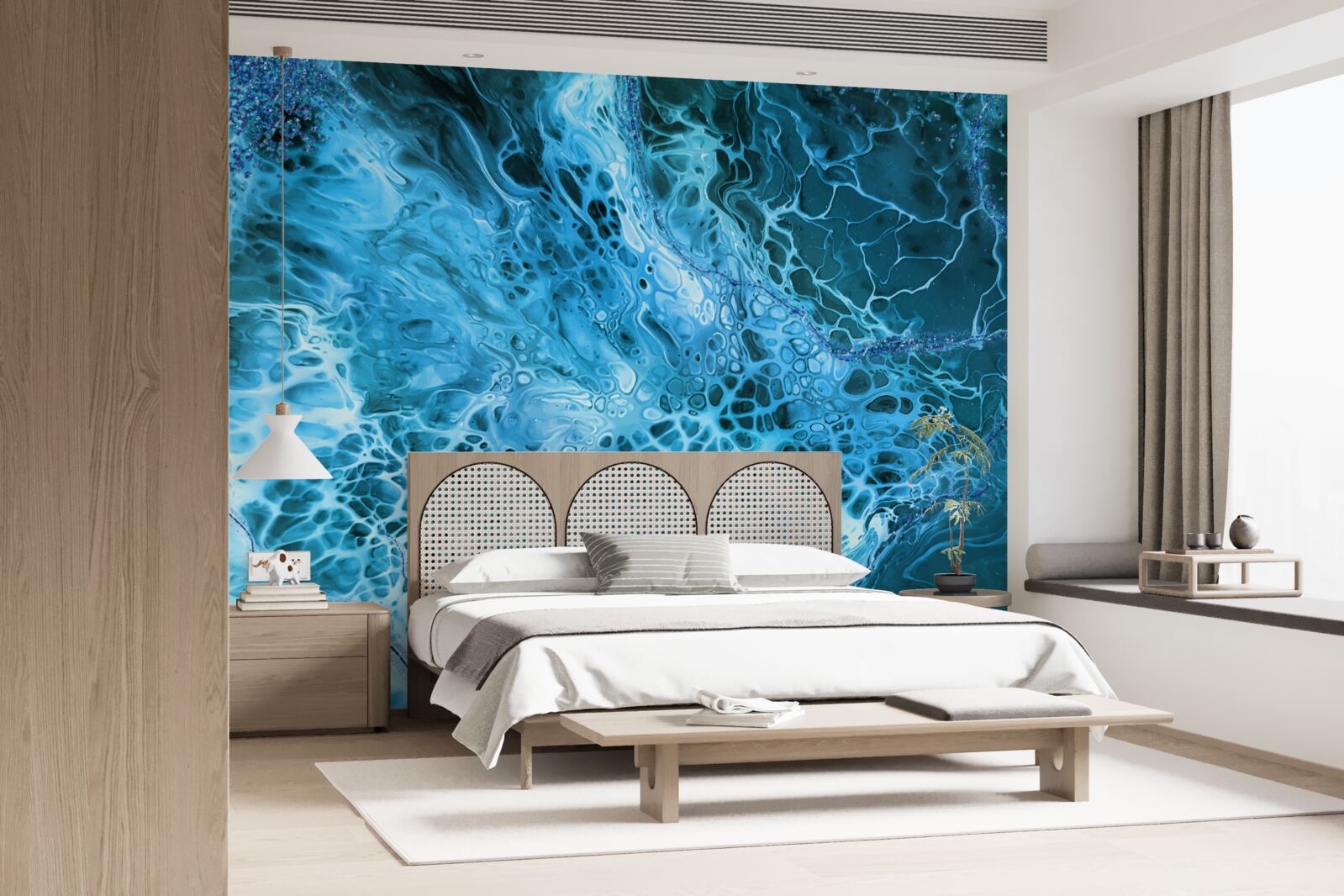 Fototapeta bulwy akrylowe w kolorze niebieskim