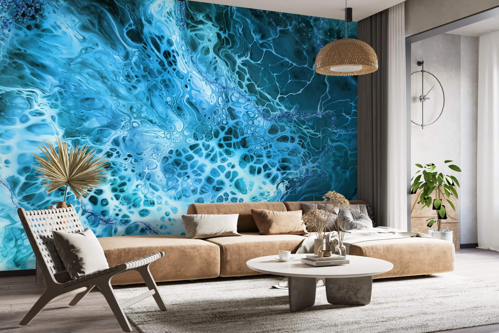 Fototapeta bulwy akrylowe w kolorze niebieskim