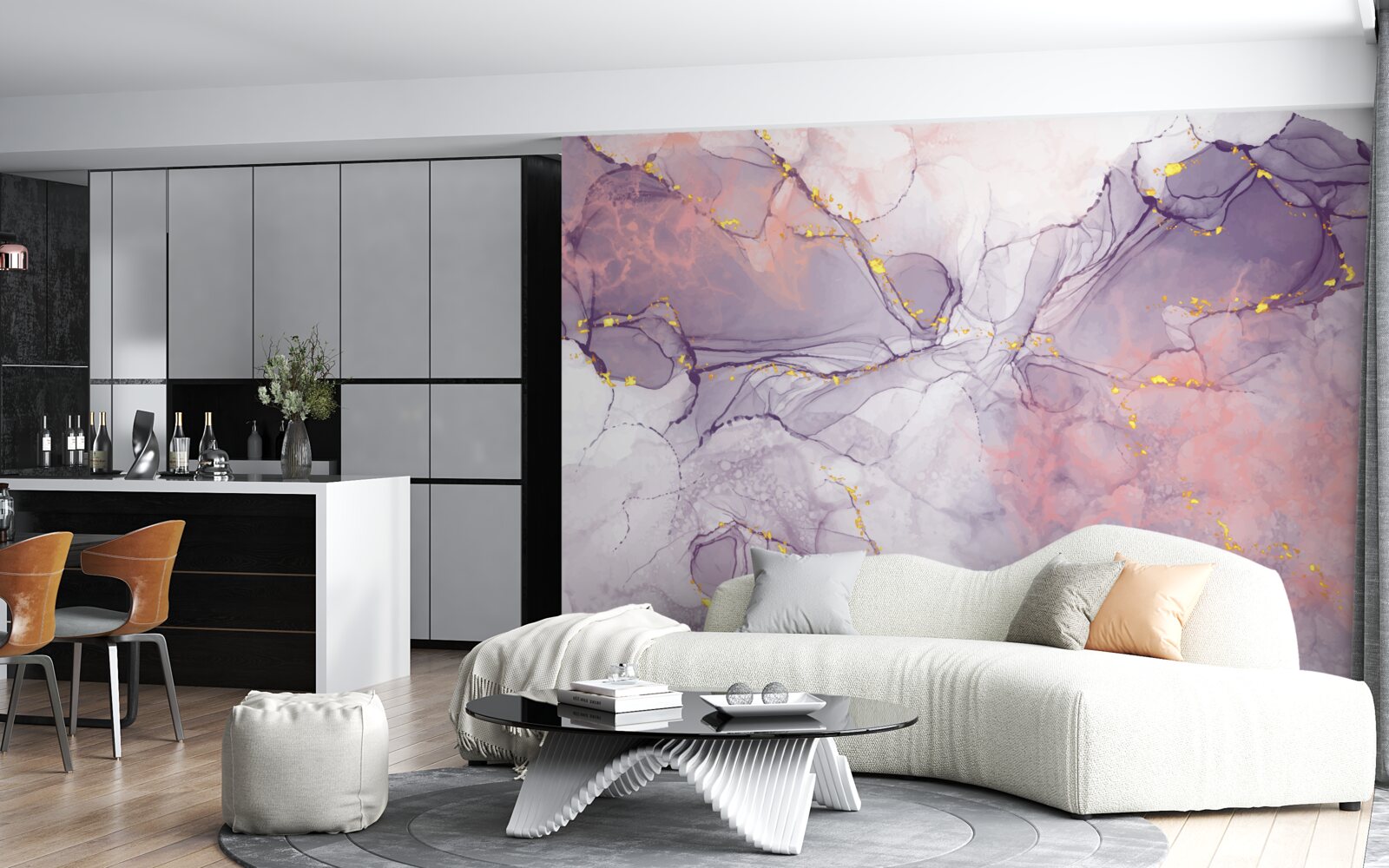 Fototapeta marmurowe tło w odcieniach różu i bzu