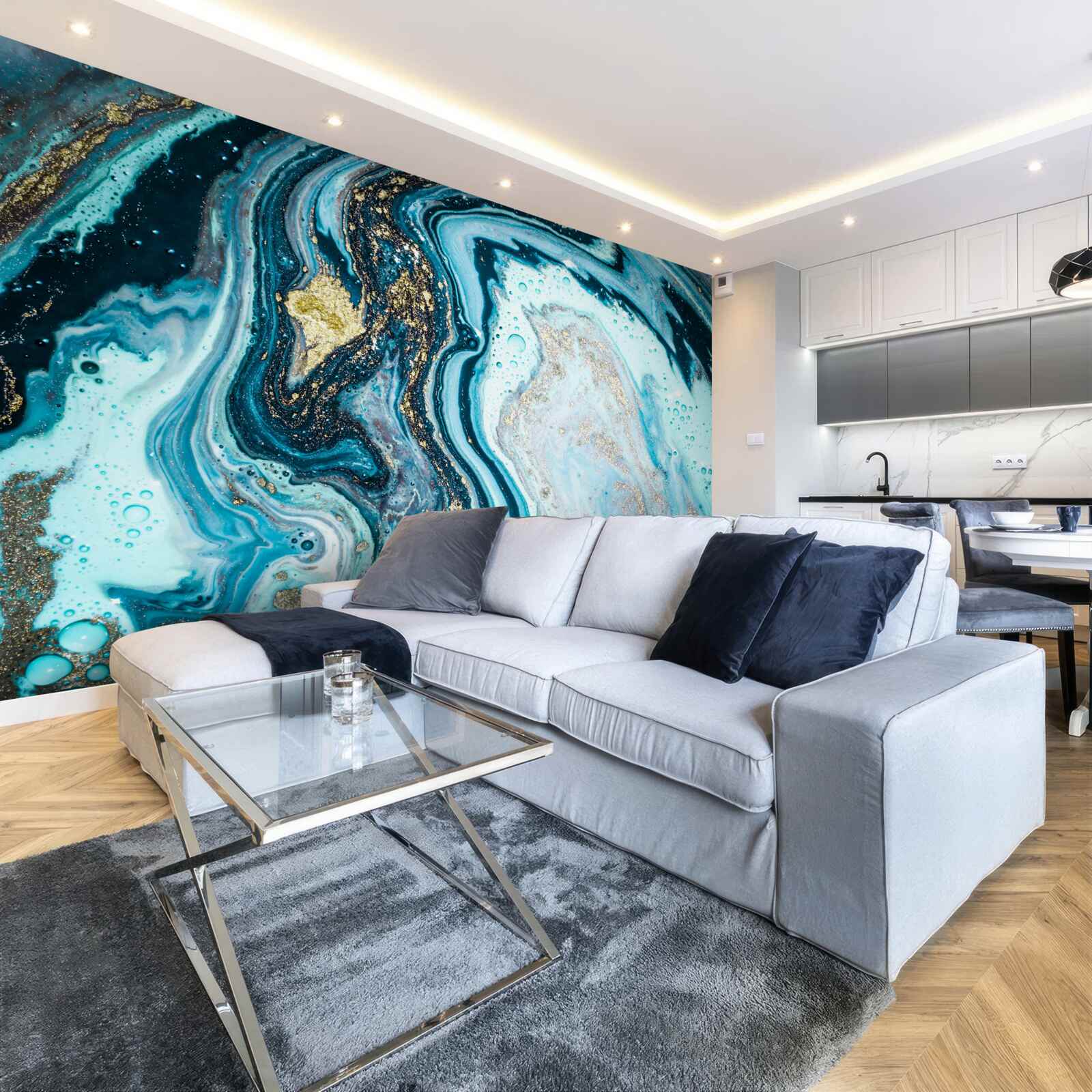 Fototapeta imitacja kamienia turkusowego