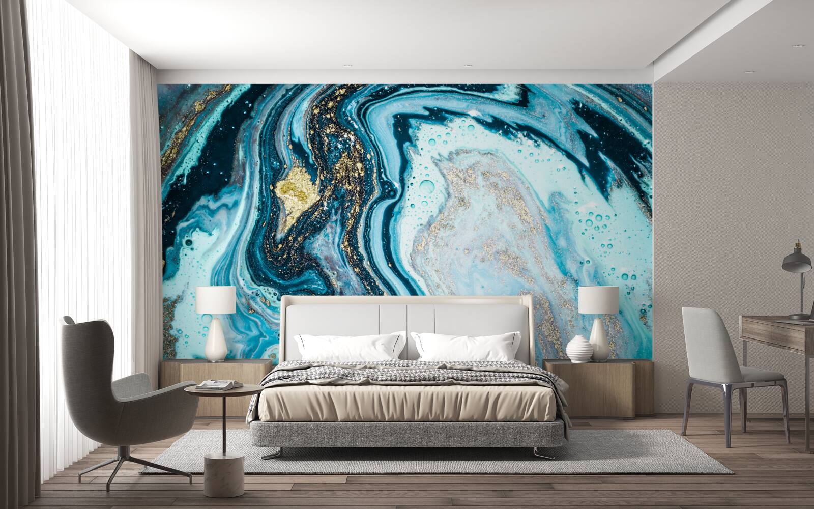 Fototapeta imitacja kamienia turkusowego