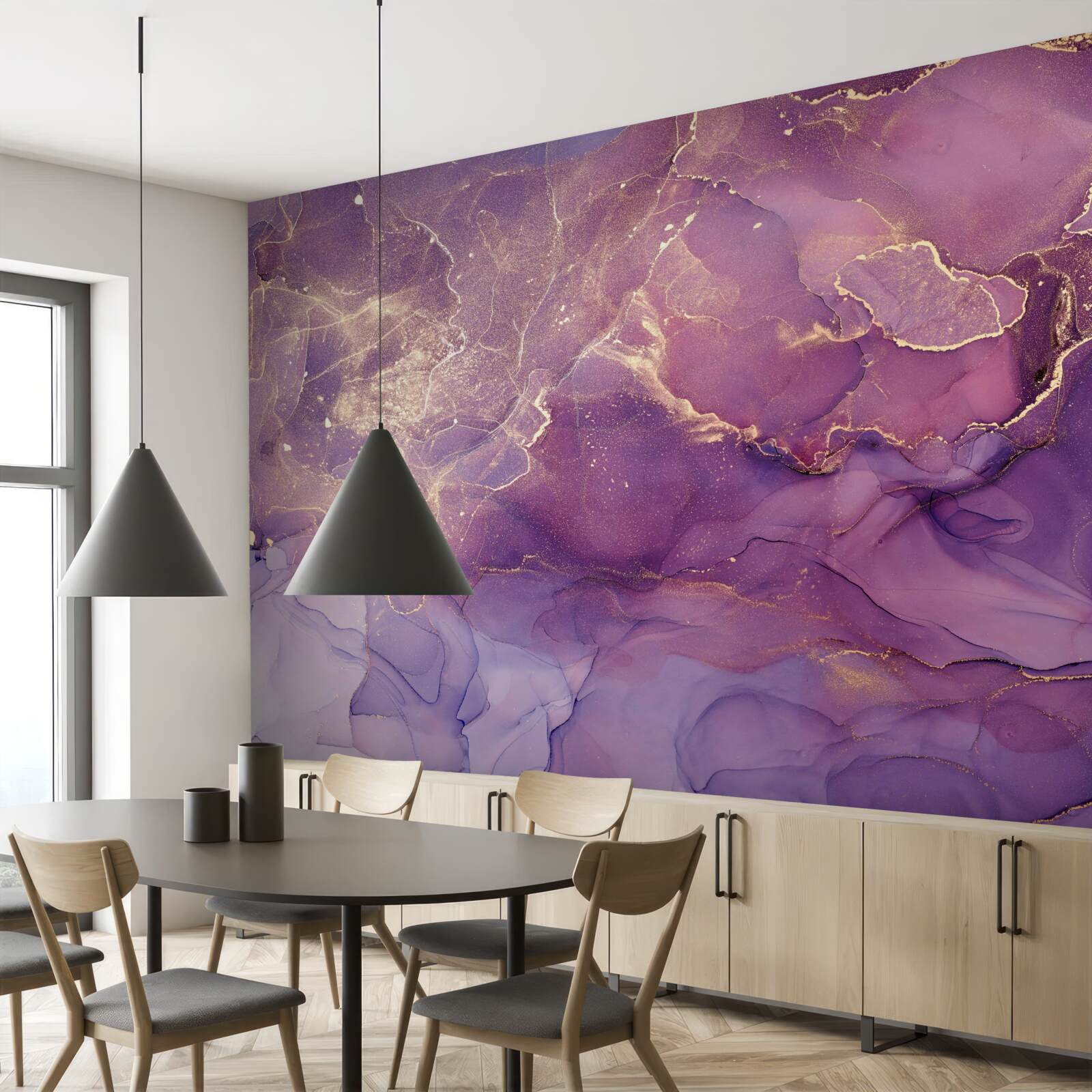 Fototapeta marmurowe tło w kolorze złotym z fioletowym odcieniem