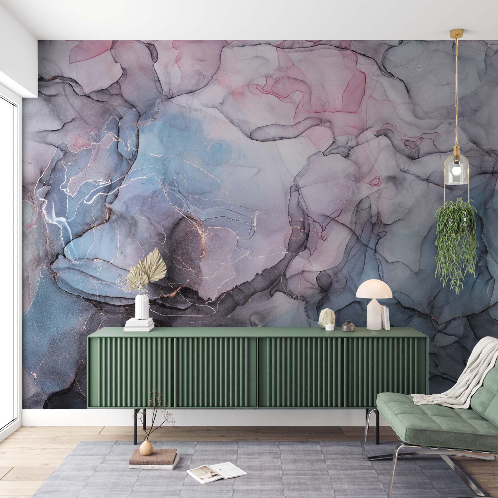 Fototapeta abstrakcyjny marmur w odcieniach różu i błękitu