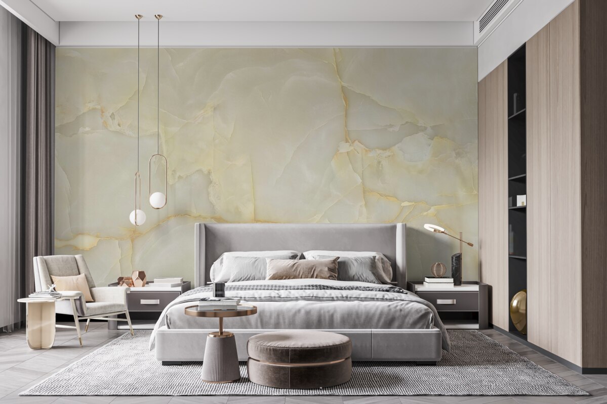 Fototapeta płytki porcelanowe z onyksu w kolorze beżowym