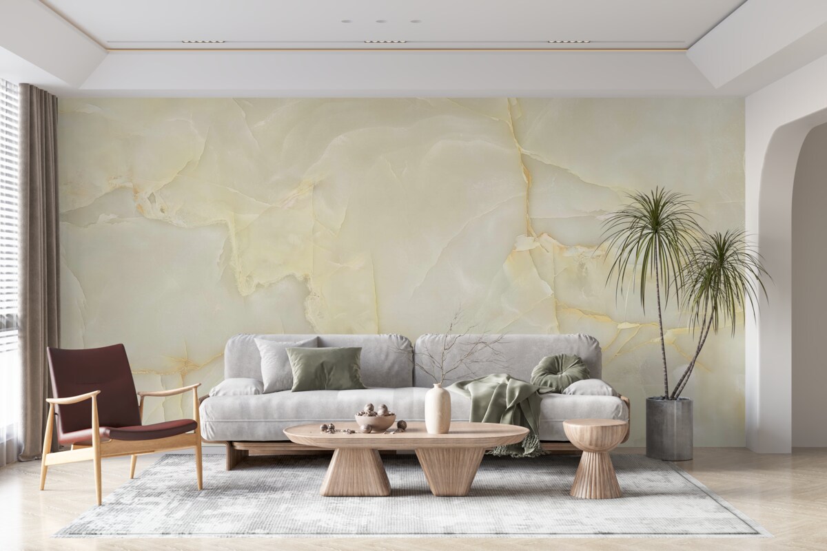 Fototapeta płytki porcelanowe z onyksu w kolorze beżowym