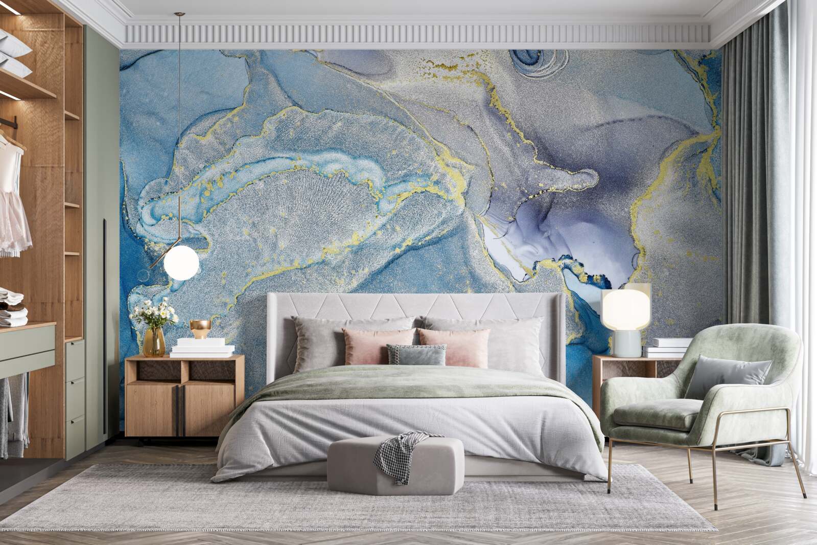 Fototapeta błękitny ocean w abstrakcji