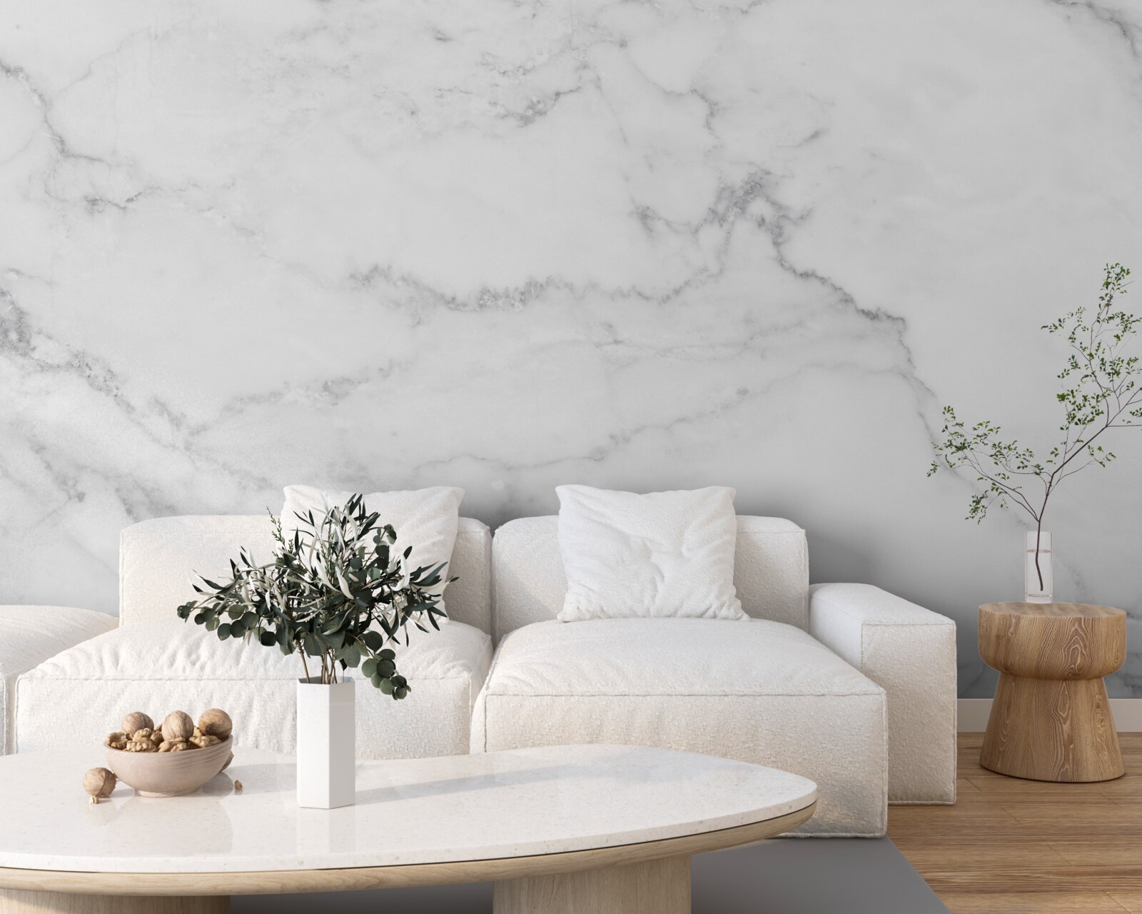 Fototapeta szaro-biały marmur