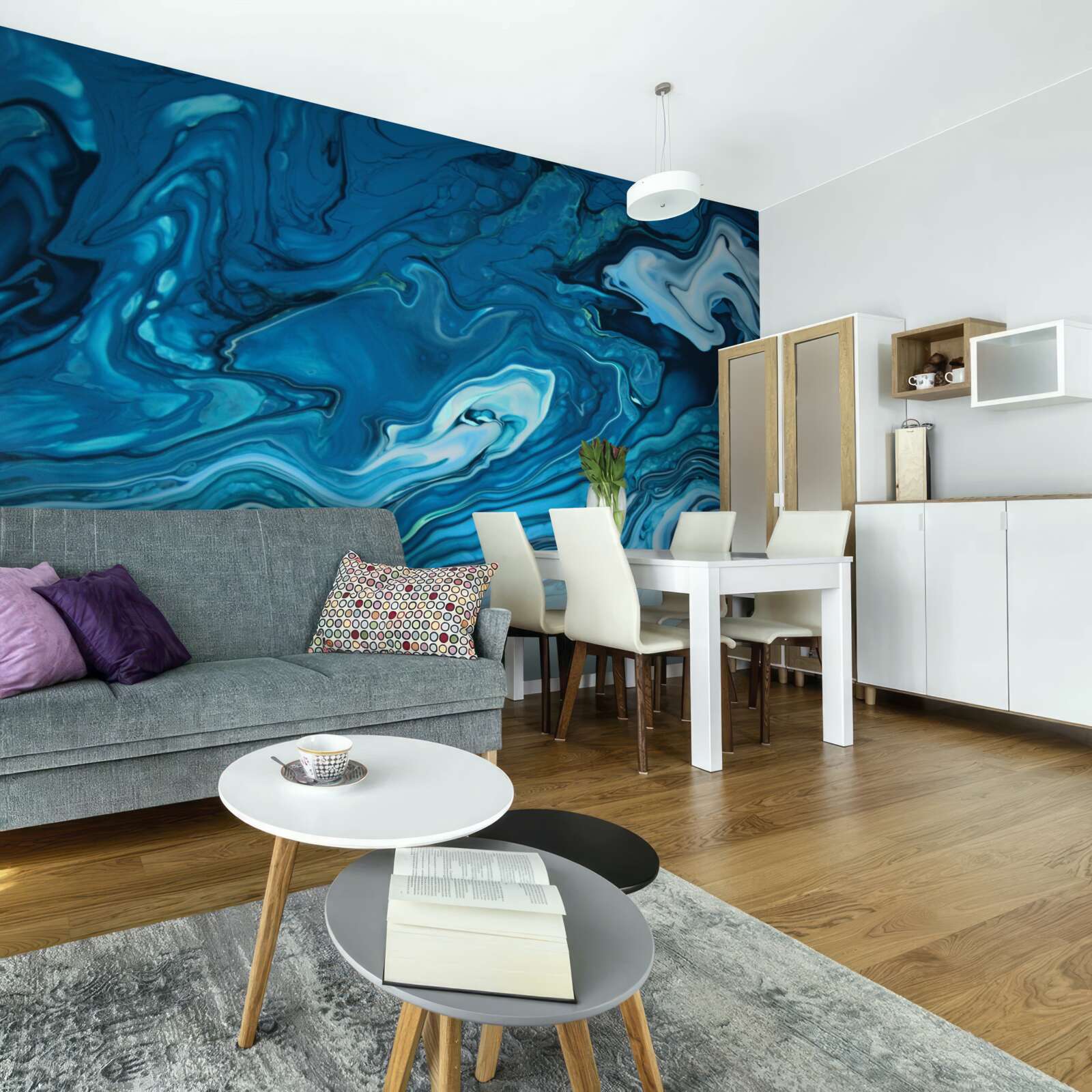 Fototapeta streszczenie niebieski marmur