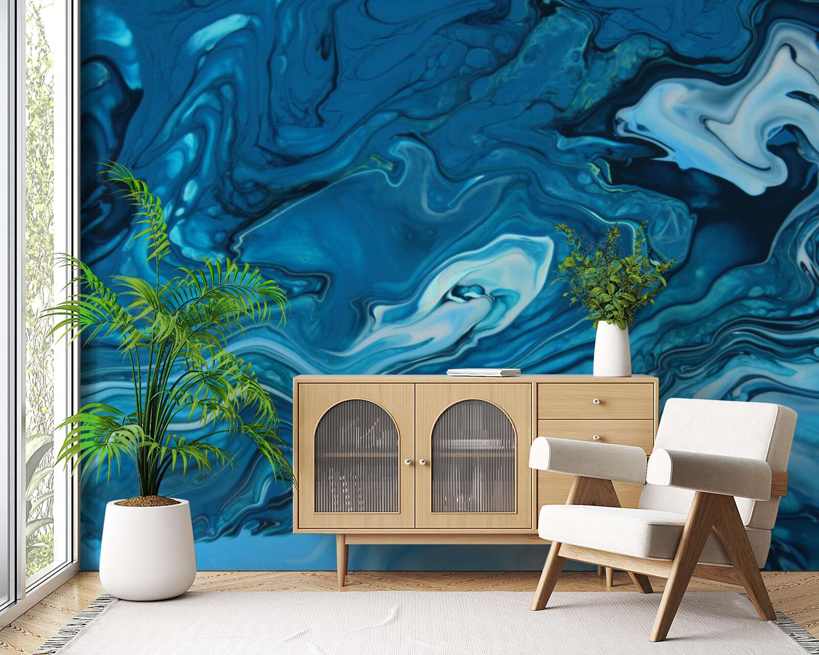 Fototapeta streszczenie niebieski marmur