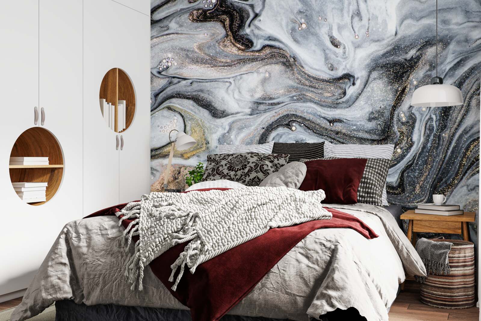 Fototapeta czarny marmur ze złotymi żyłkami