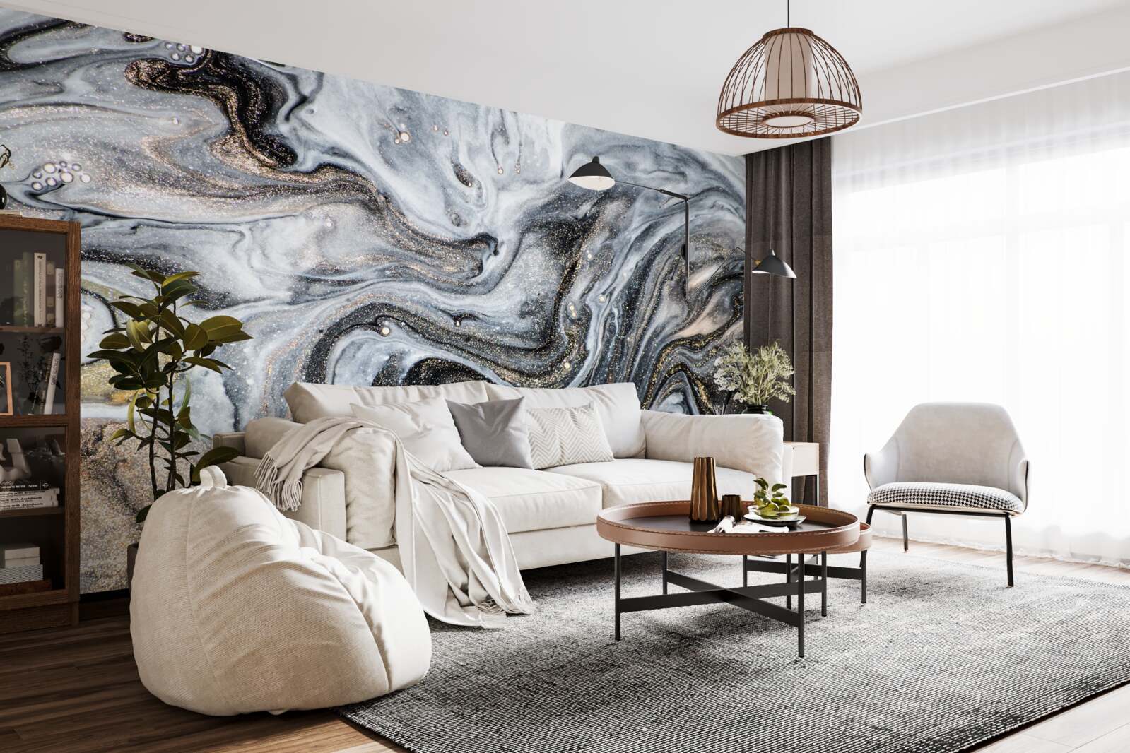 Fototapeta czarny marmur ze złotymi żyłkami