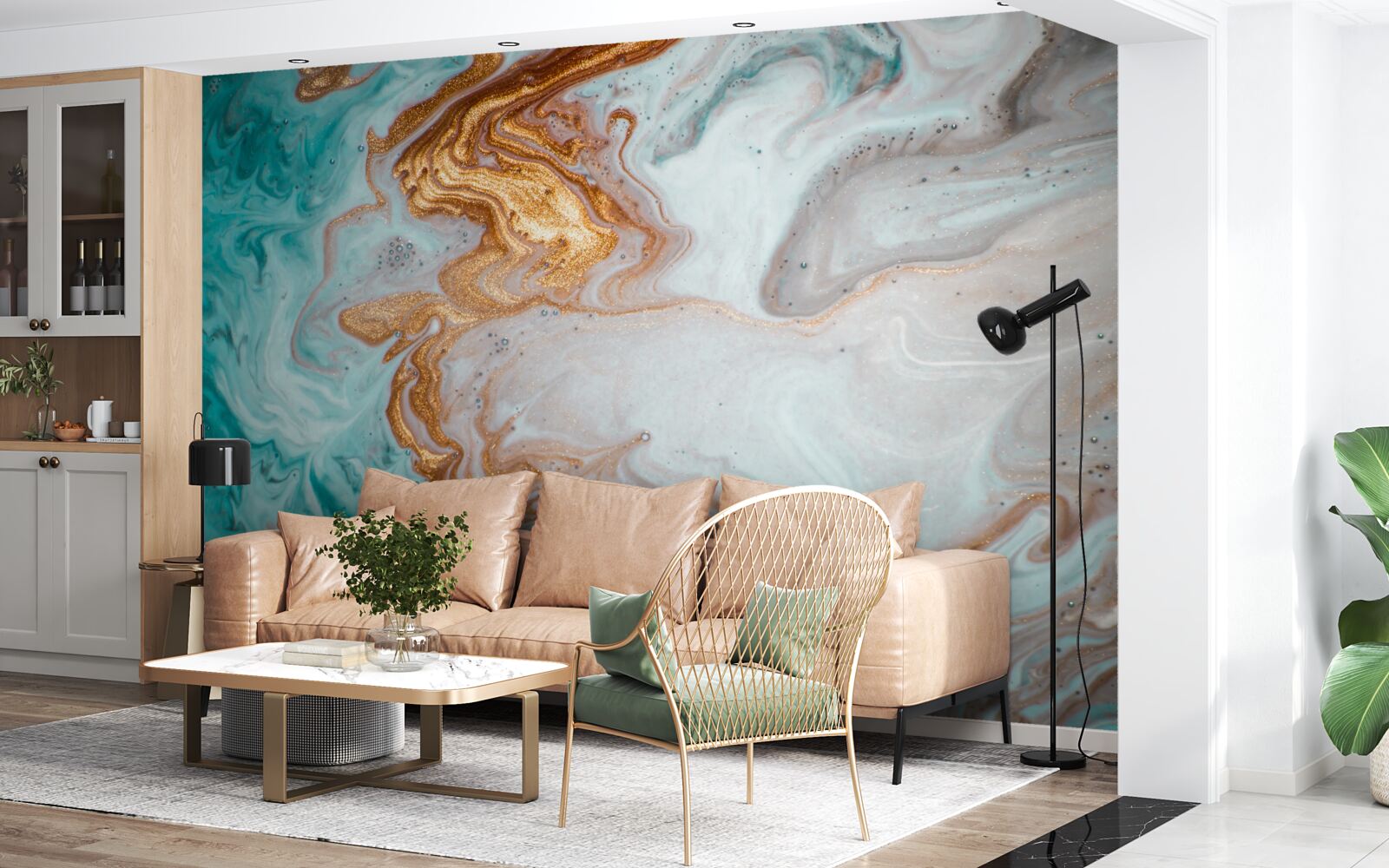 Fototapeta marmur z jasną abstrakcją